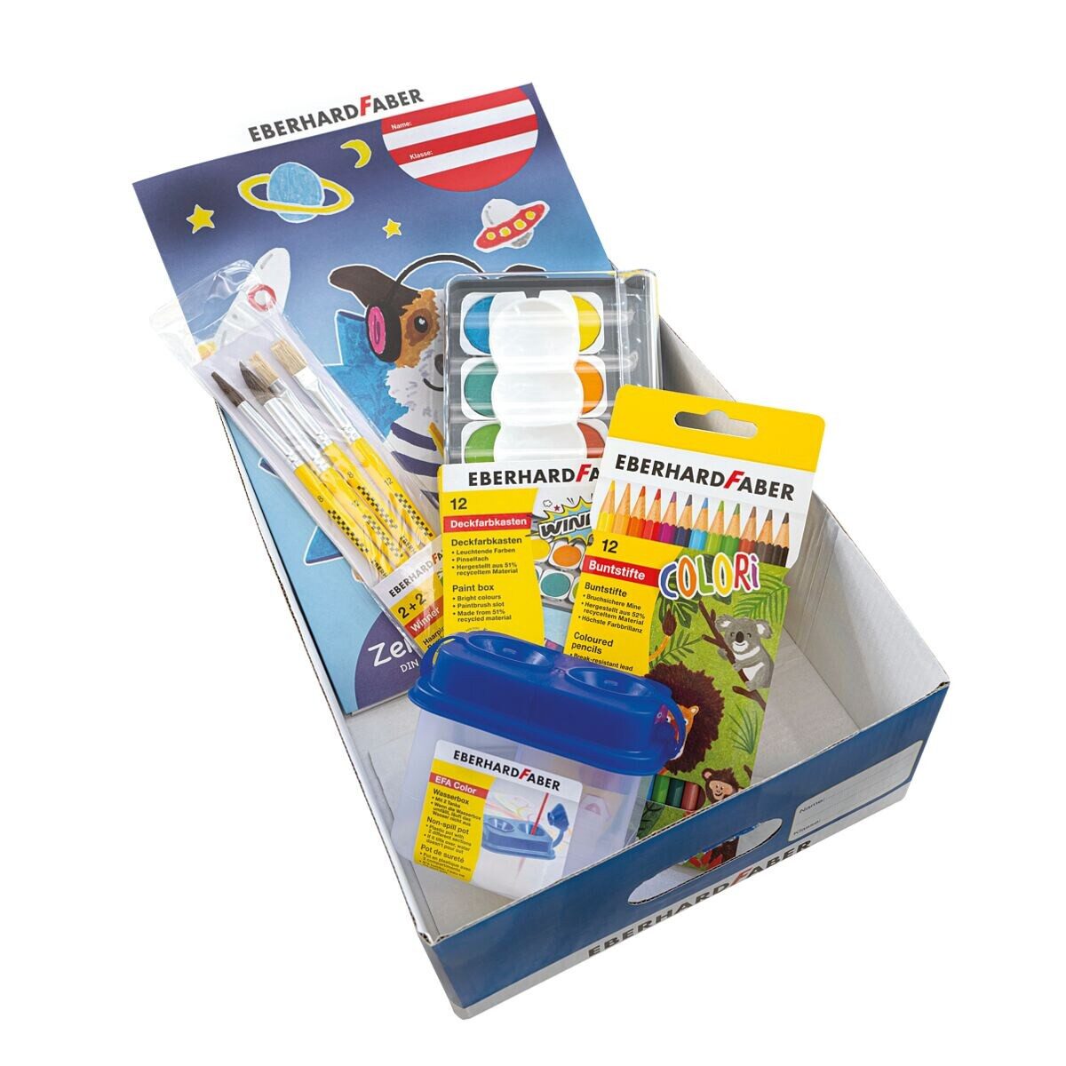 Eberhard Faber Zeichenkasten Eberhard Faber Schulstarter Box – Set für Schulanfänger