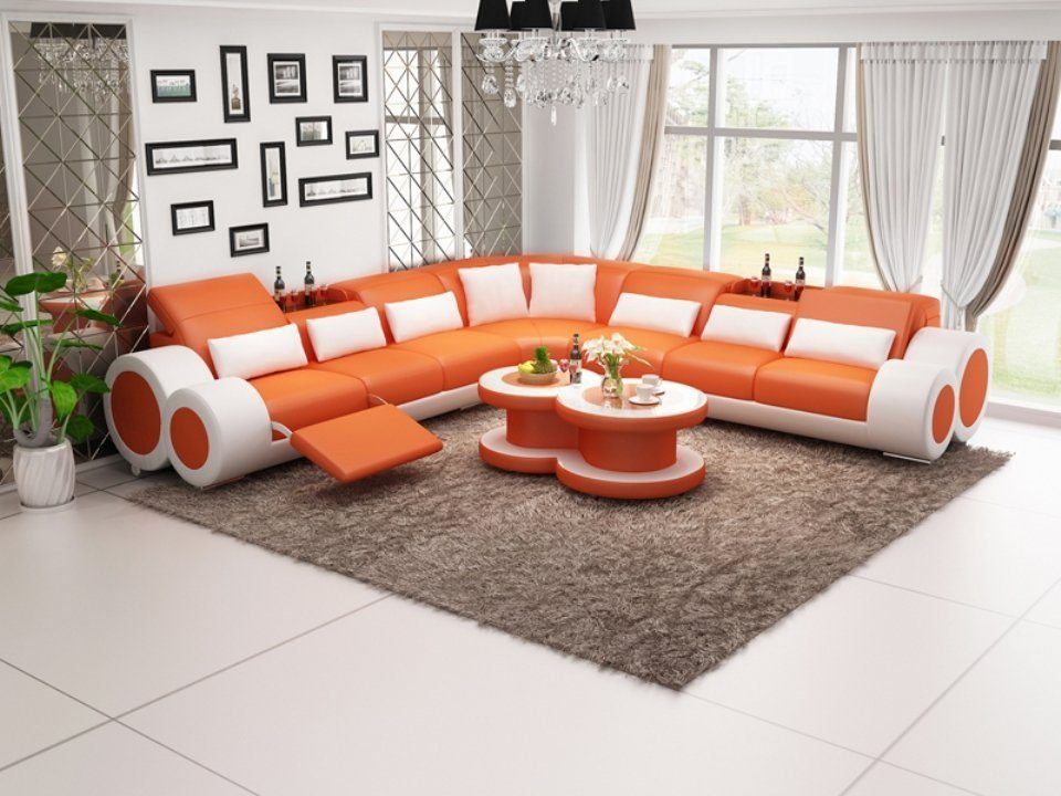 Ledersofa Eck Sofa Design Ecksofa JVmoebel Ecksofa, Couch Wohnlandschaft Modern