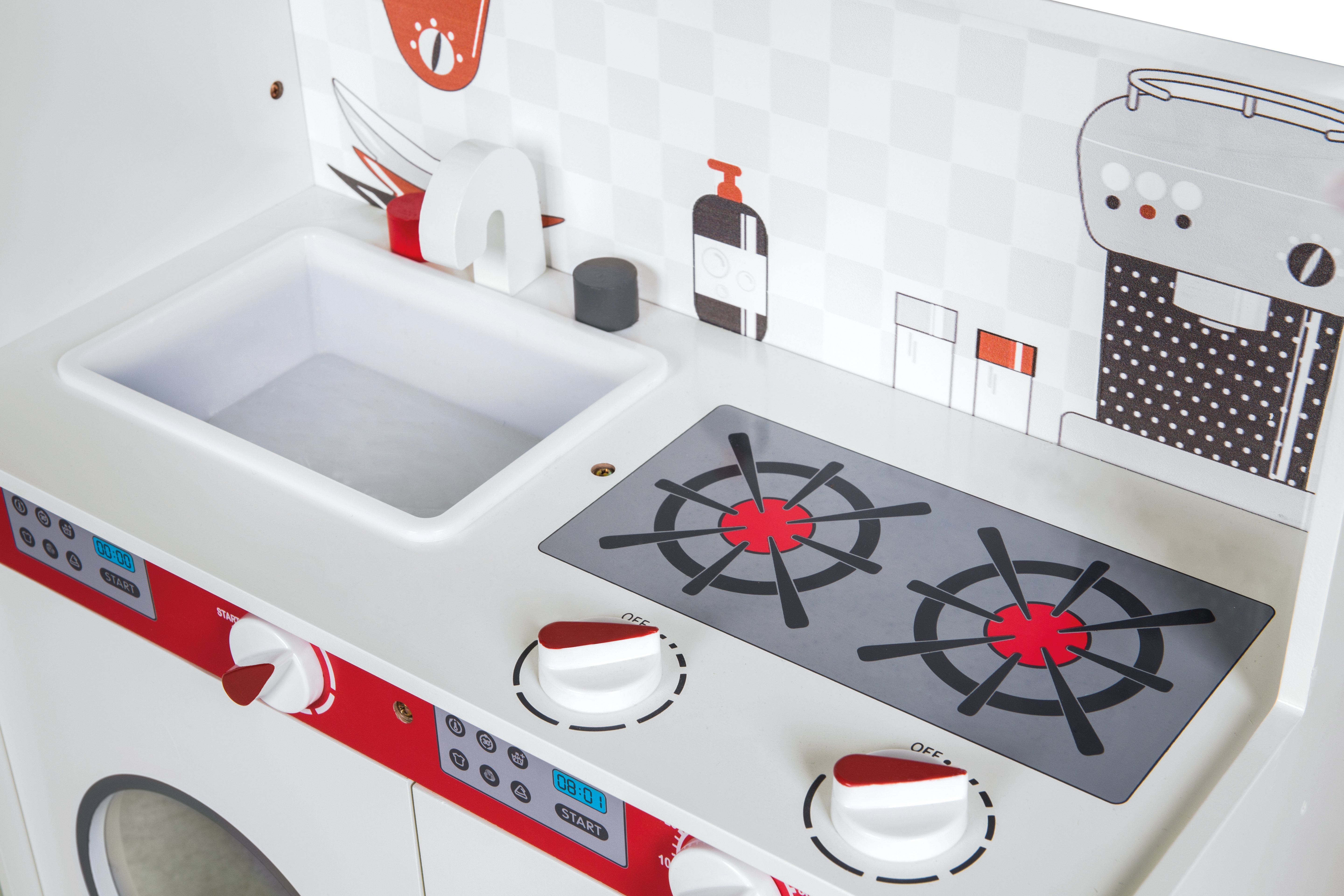 roba® Spielküche Spiel- bzw. Kinderküche MDF (lackiert), Kühlschrank, Tafel günstig online kaufen