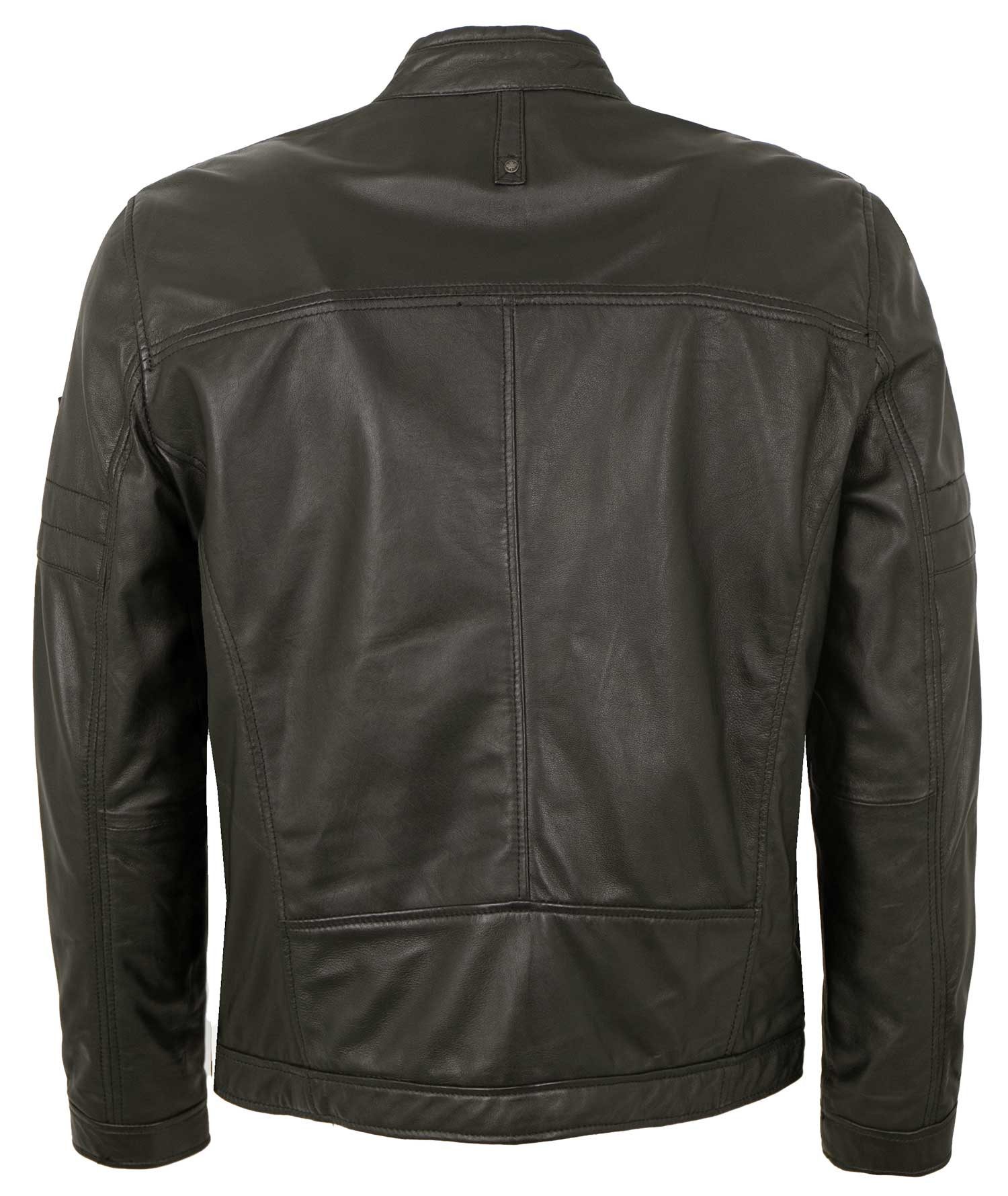 Redpoint Lederjacke Barry Redpoint - Herren Lederjacke Lammnappa schwarz