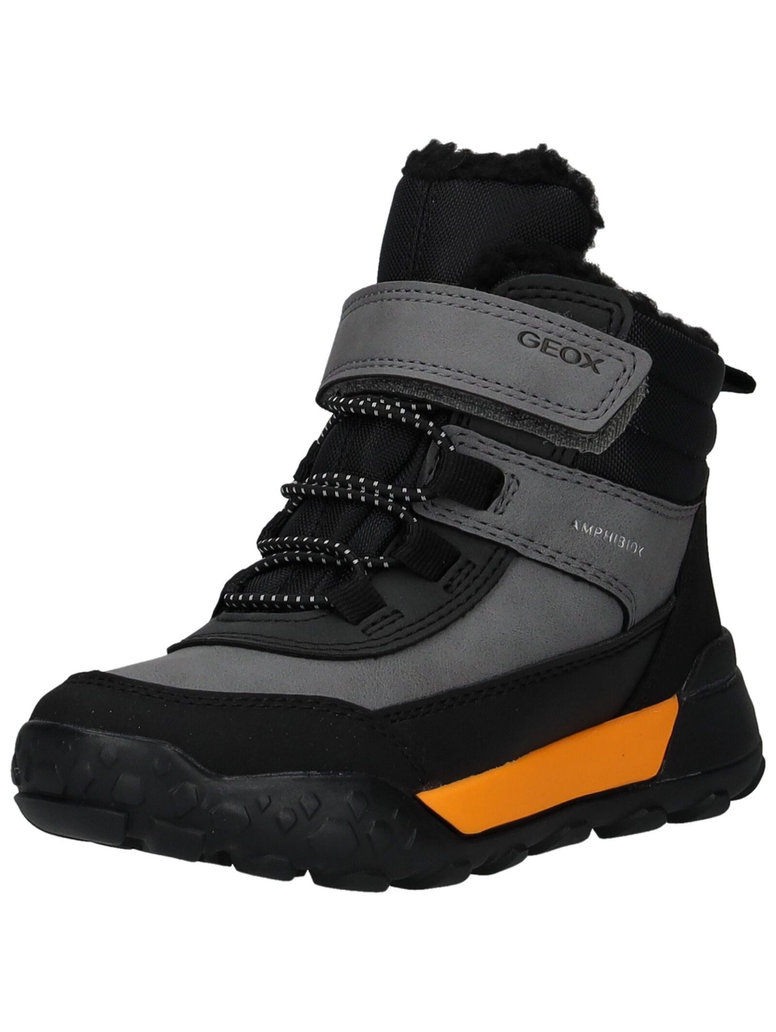 Geox Stiefelette Lederimitat/Textil . Schnürstiefelette