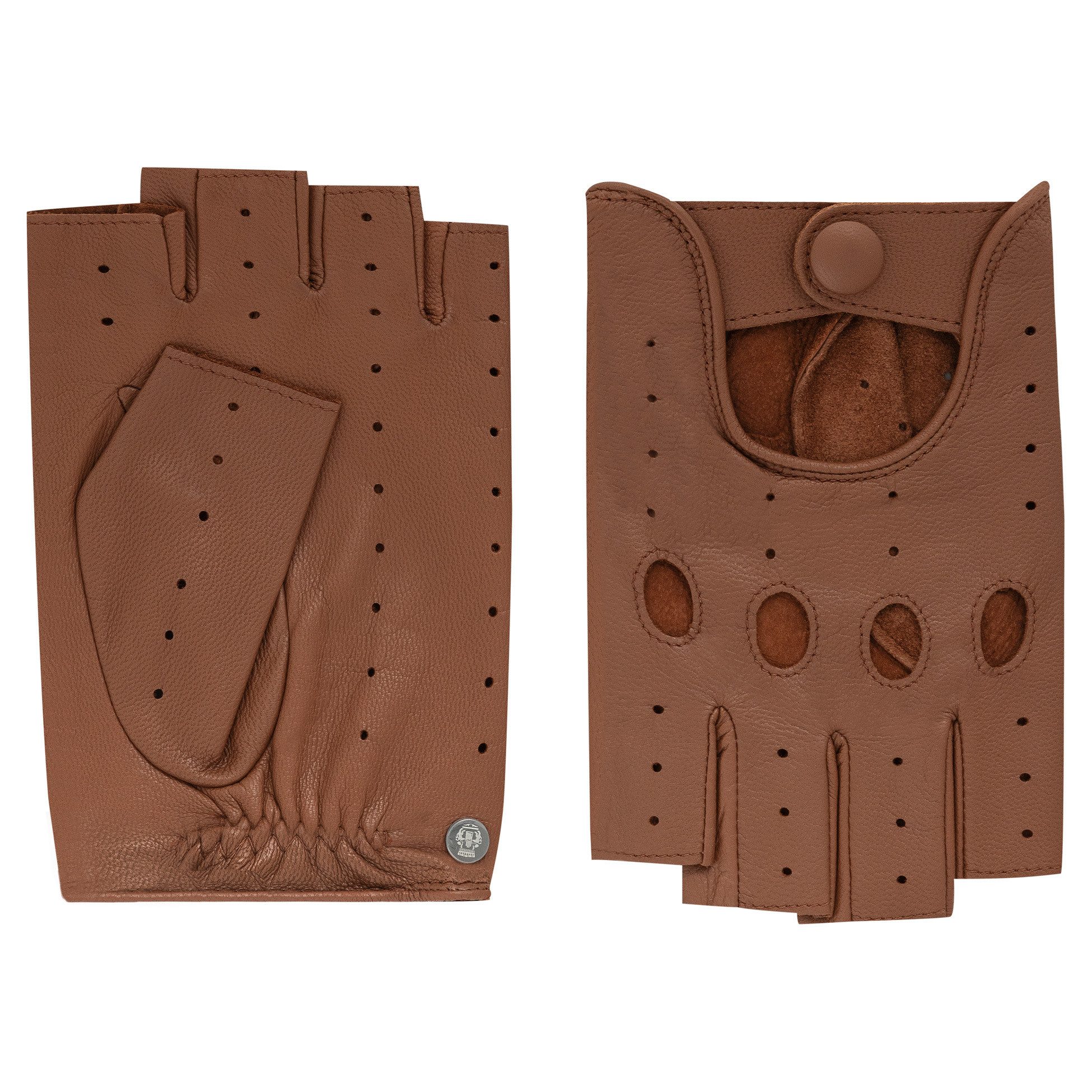 Roeckl Lederhandschuhe Palermo Autofahrer Handschuhe Roeckl Kurzfingerhandschuh mit Perforationen