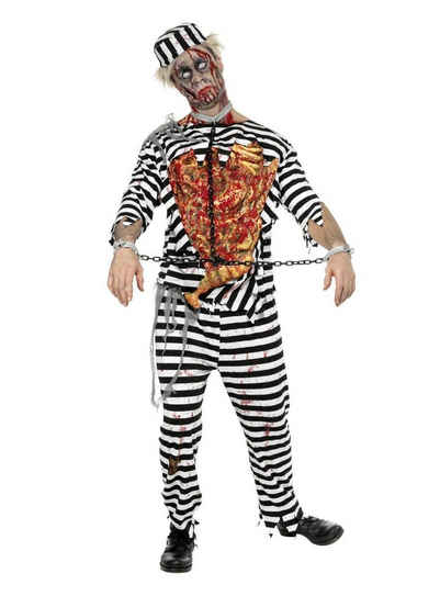 Smiffys Kostüm Sträfling Zombiekostüm, Zombie Kostüm für Halloween und Horror Mottoparty