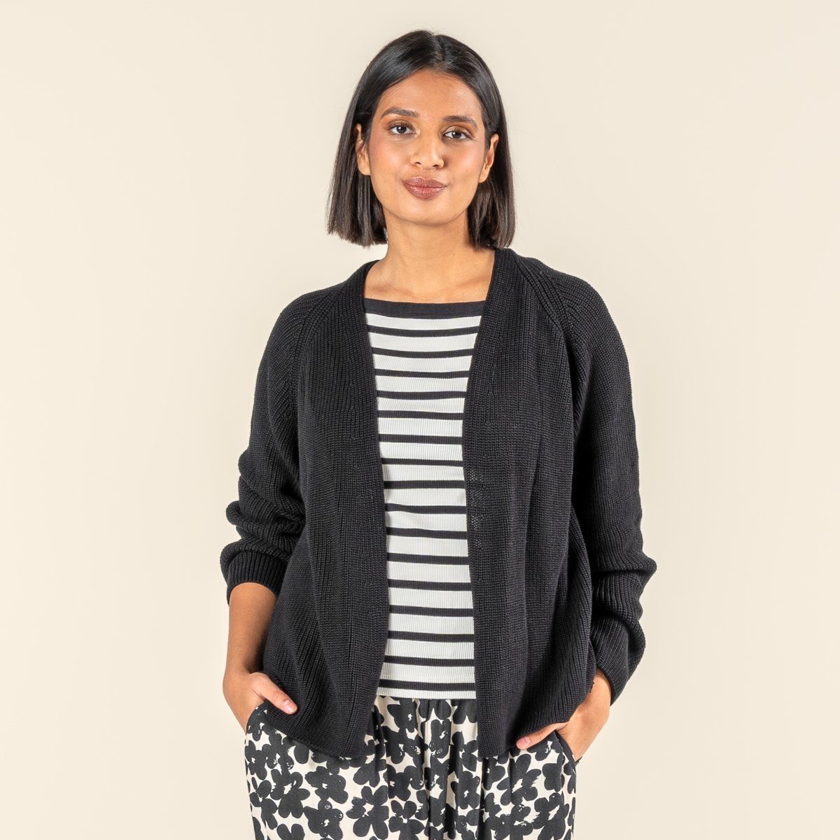 LIVING CRAFTS Strickjacke OLIVIA GOTS zertifiziert