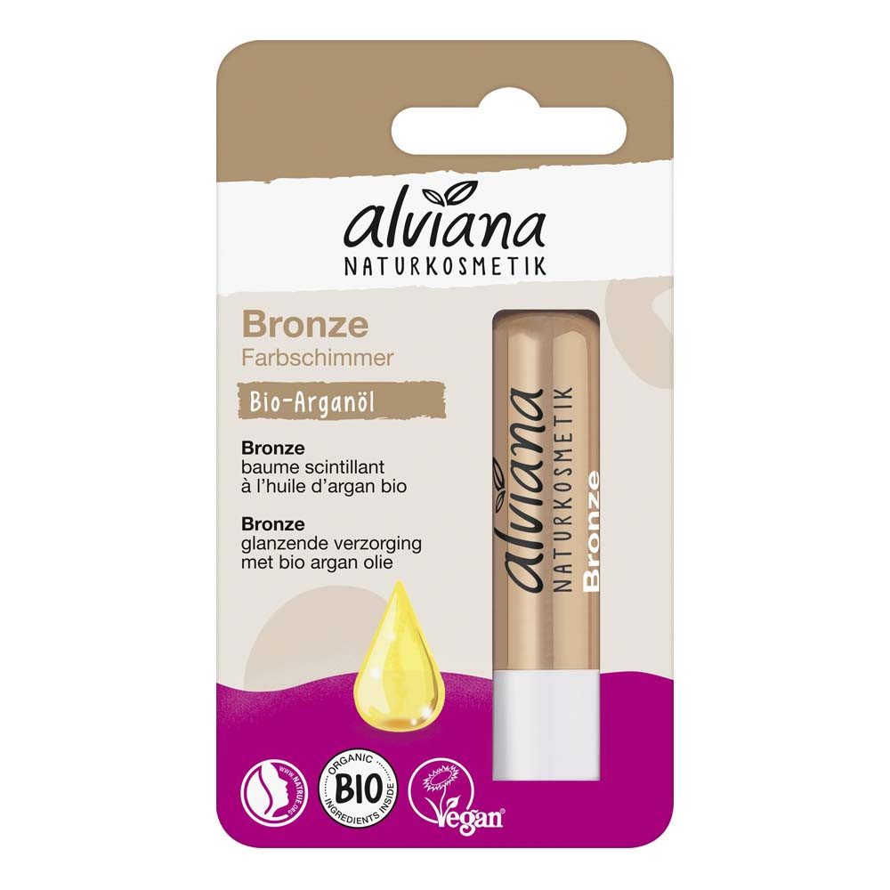 alviana Lippenpflegestift Lippenpflegestift - Bronze mit Arganöl 4,5g