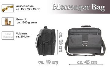 SHG Messenger Bag Arbeitstasche Messenger Bag Schultasche Umhängetasche Tasche