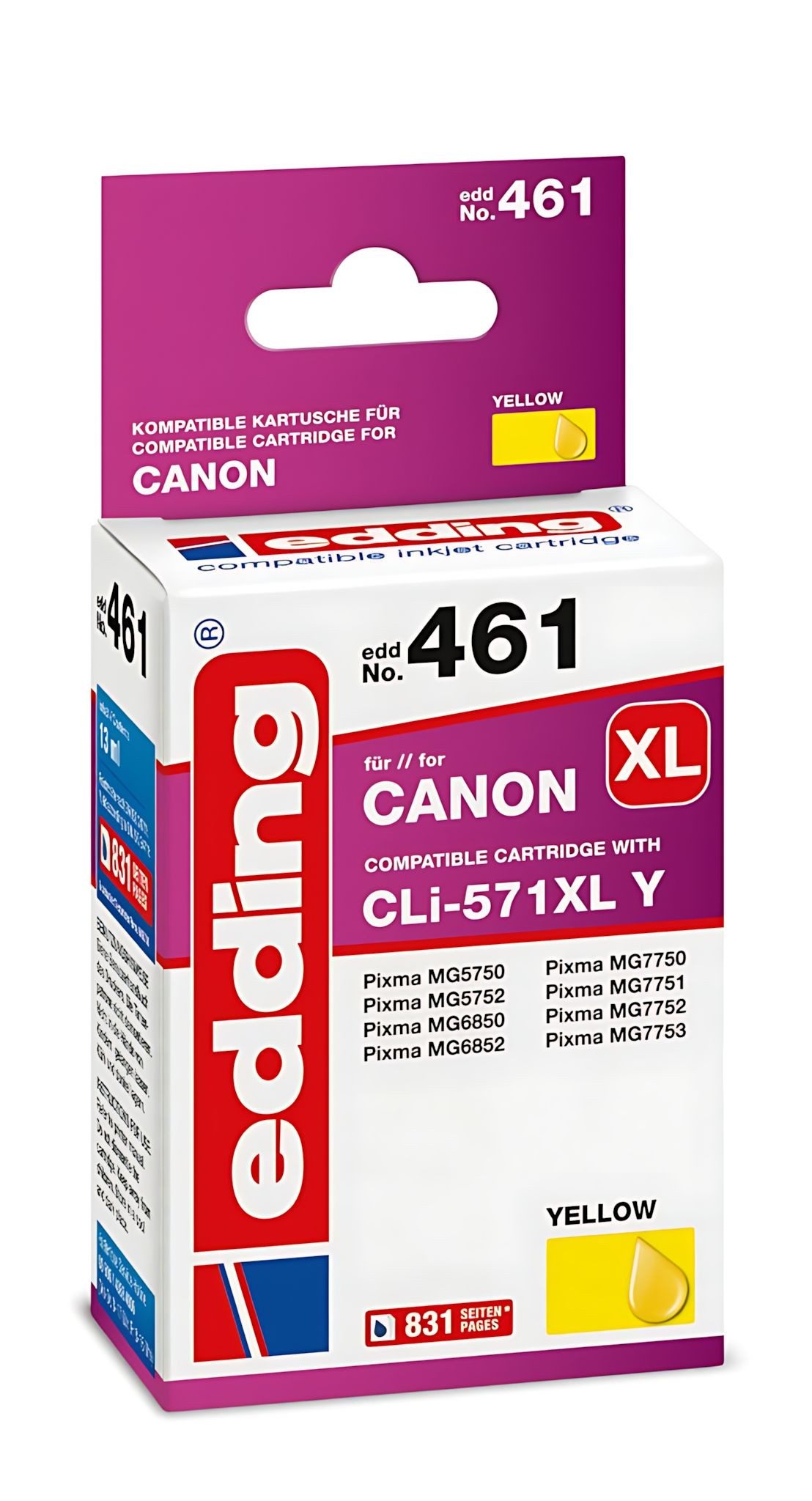 edding Tonerpatrone Edding Tintenpatrone EDD-461 ersetzt Canon CLI-571XL