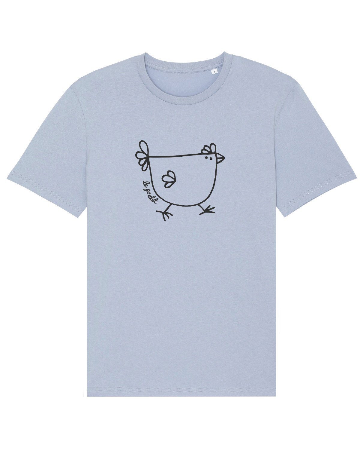 wat? Apparel Print-Shirt Le poulet - das Huhn (1-tlg) Serene Blue