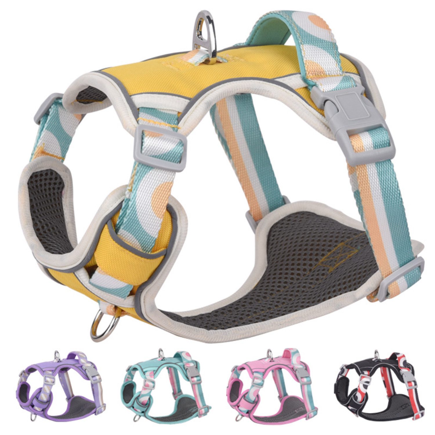 Thumbnail - BYSURE Hunde-Geschirr NF16WH00095, Polyester, Anti-Zieh-Hundegeschirr