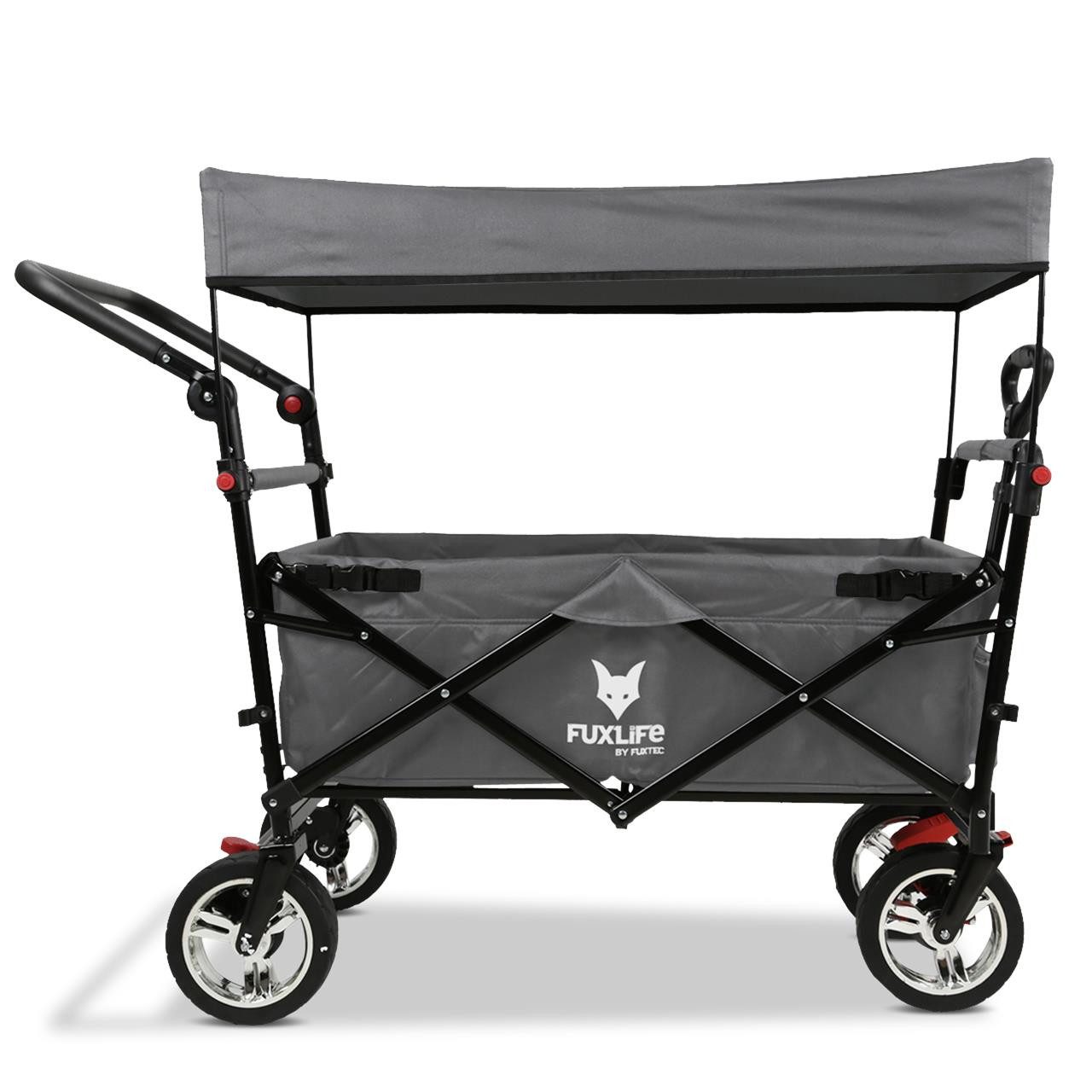 FUXLIFE Bollerwagen CT-700, faltbar, mit Bremsen, gepolsterter Innenraum
