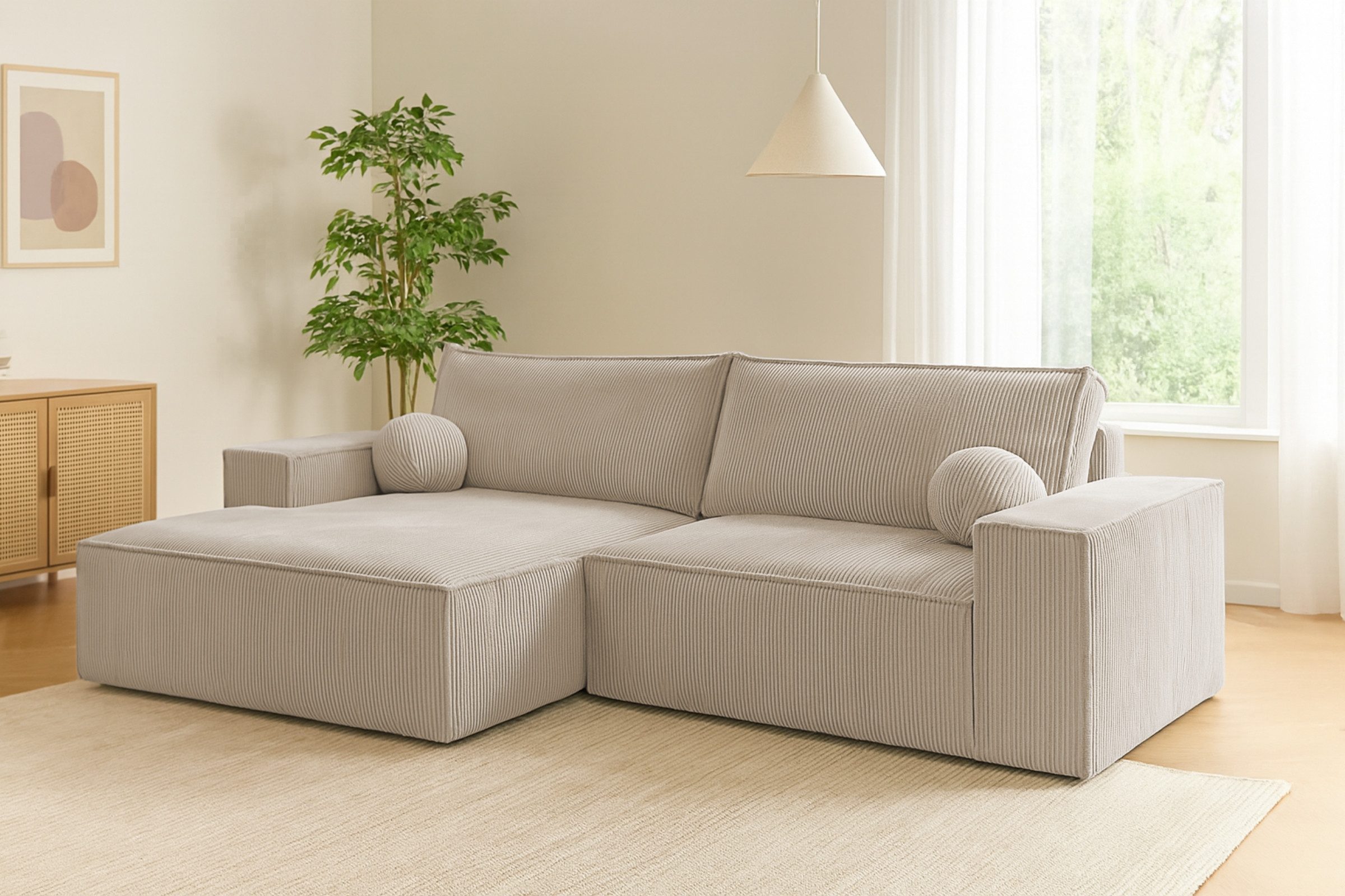 Deine Möbel 24 Wohnlandschaft NEPTUN 255 cm breit Ecksofa Sofa Wohnzimmer L günstig online kaufen