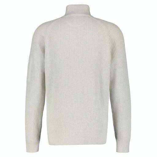 LERROS white me Strickjacke Logopatch fog mit