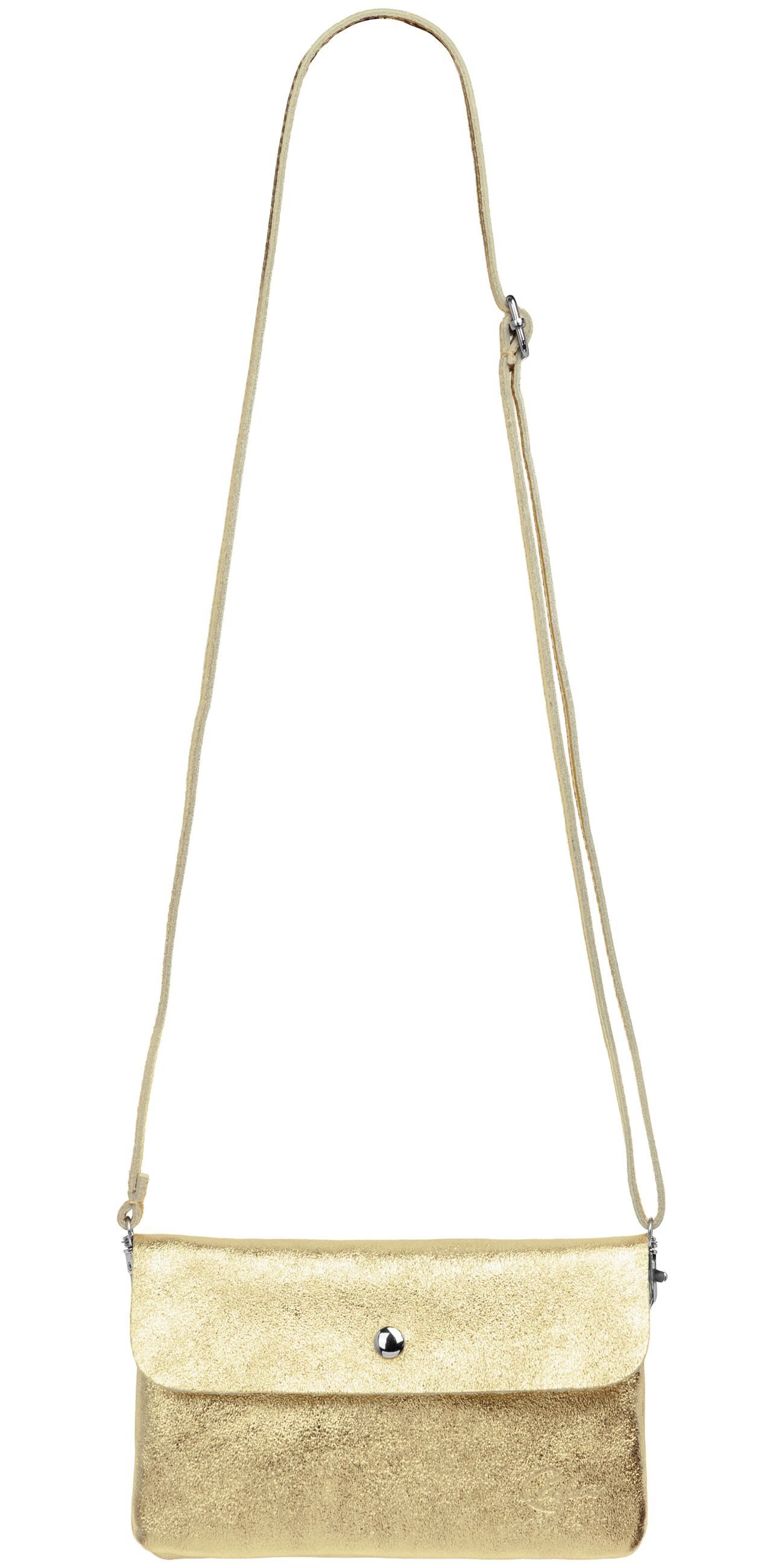 Caspar Umhängetasche Mini Leder Clutch Damen Handtasche - CLASSIC LINE - Mo günstig online kaufen