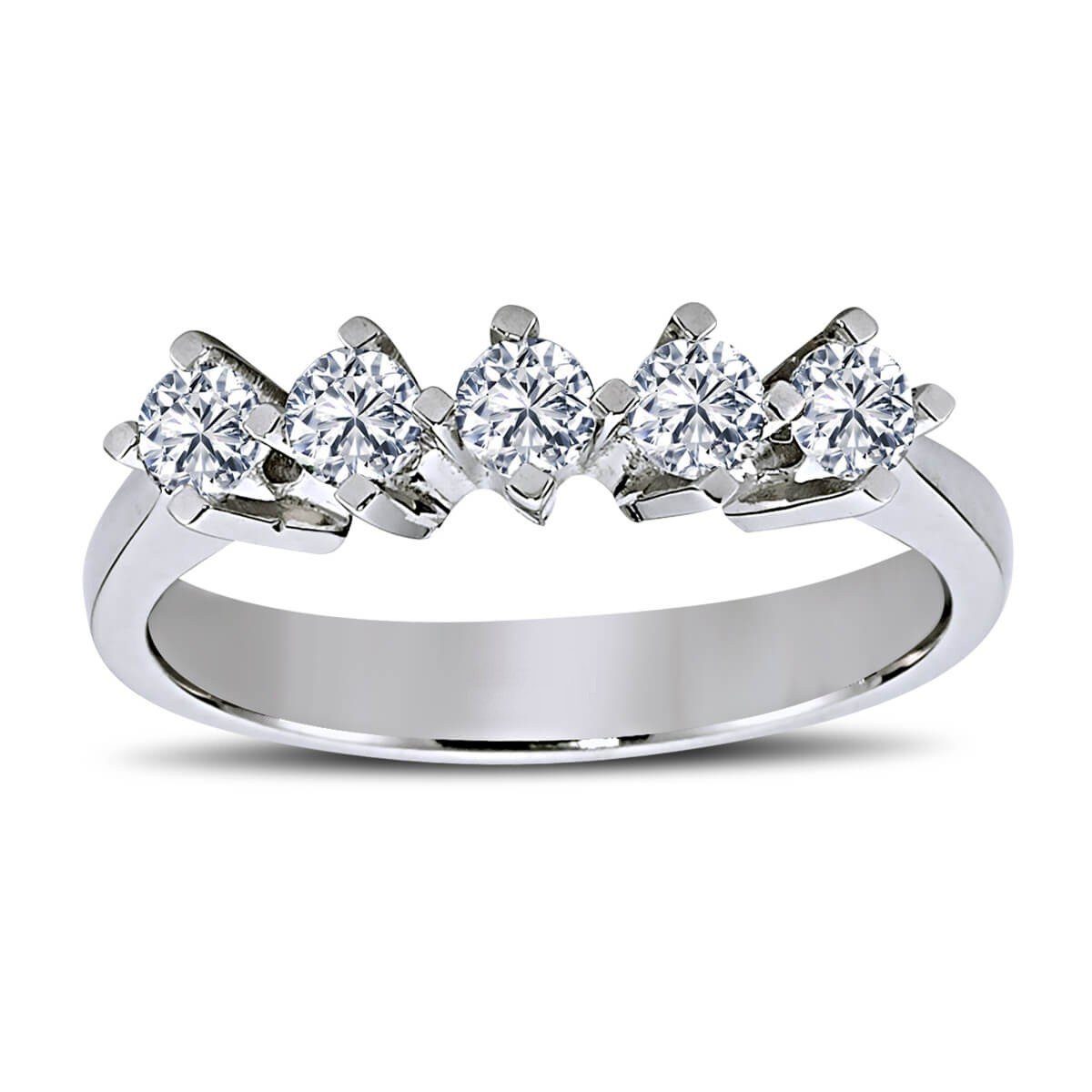 EinStein Diamant Trauring 0,55 Carat 5 Diamanten Allianzring Memoire Ring 1 günstig online kaufen