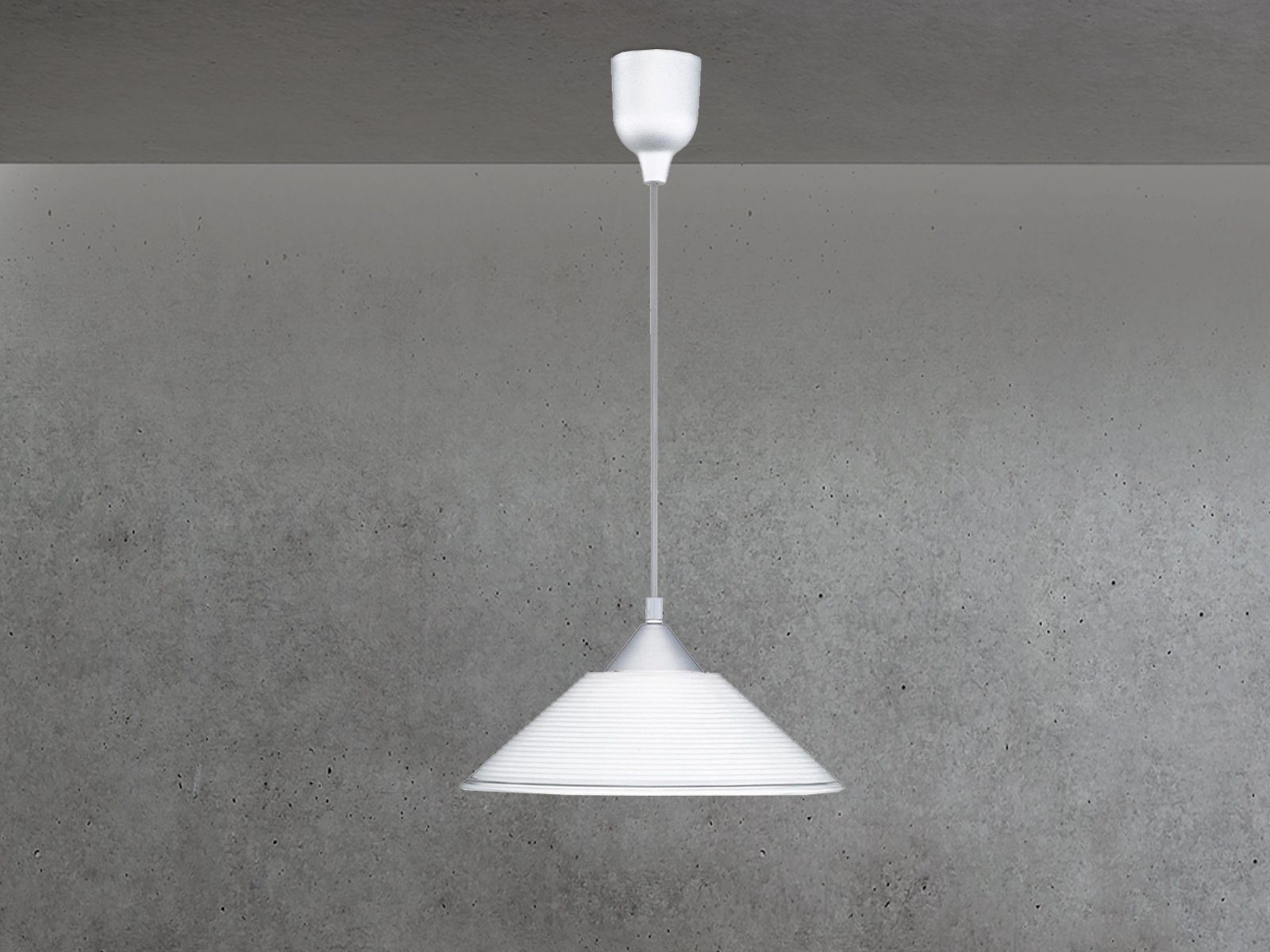 TRIO Leuchten LED Pendelleuchte, LED wechselbar, Warmweiß, Esstisch-lampe modern über Kücheninsel Lampenschirm Glas Weiß, Ø30cm
