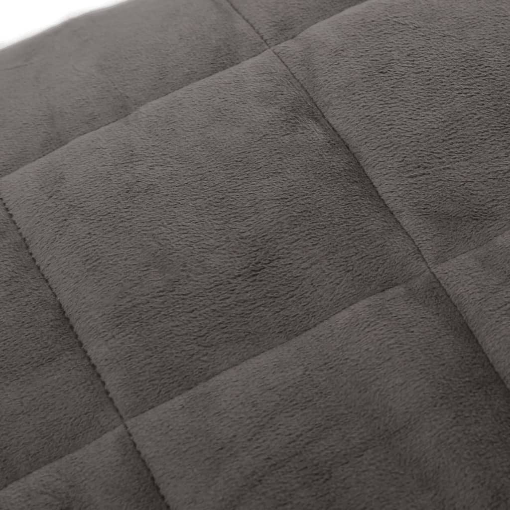 vidaXL Bettüberwurf Gewichtsdecke Grau 135x200 cm 10 kg Stoff – Bild 4 von 5