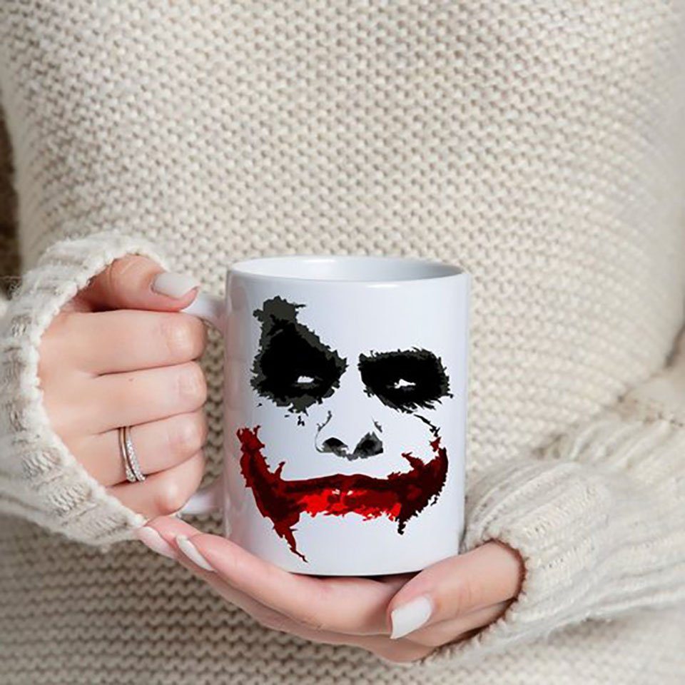 Youth Designz Geschenk trendigem Keramik Print, Joker mit Tasse Logo Weiß Kaffeetasse