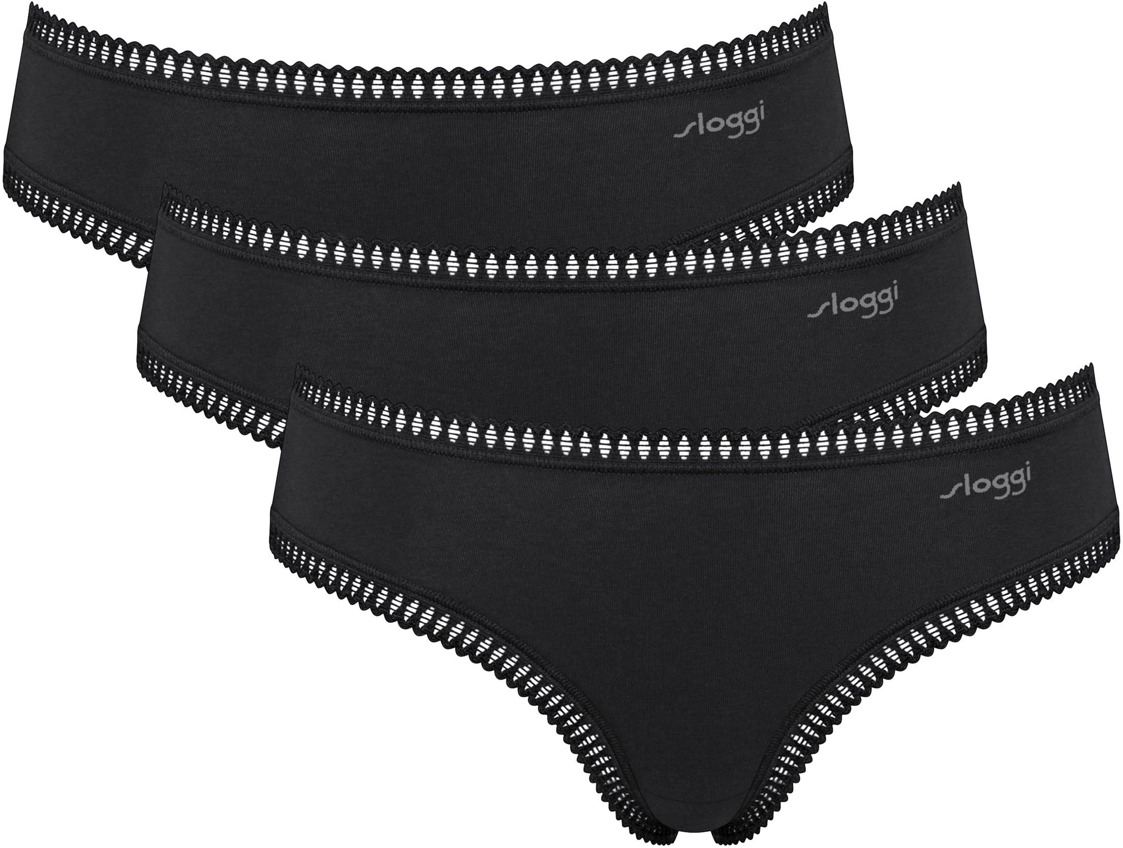 sloggi Hipster GO Crush (3er Pack) Spitze, elastisch, weich, Multipack, Bau günstig online kaufen
