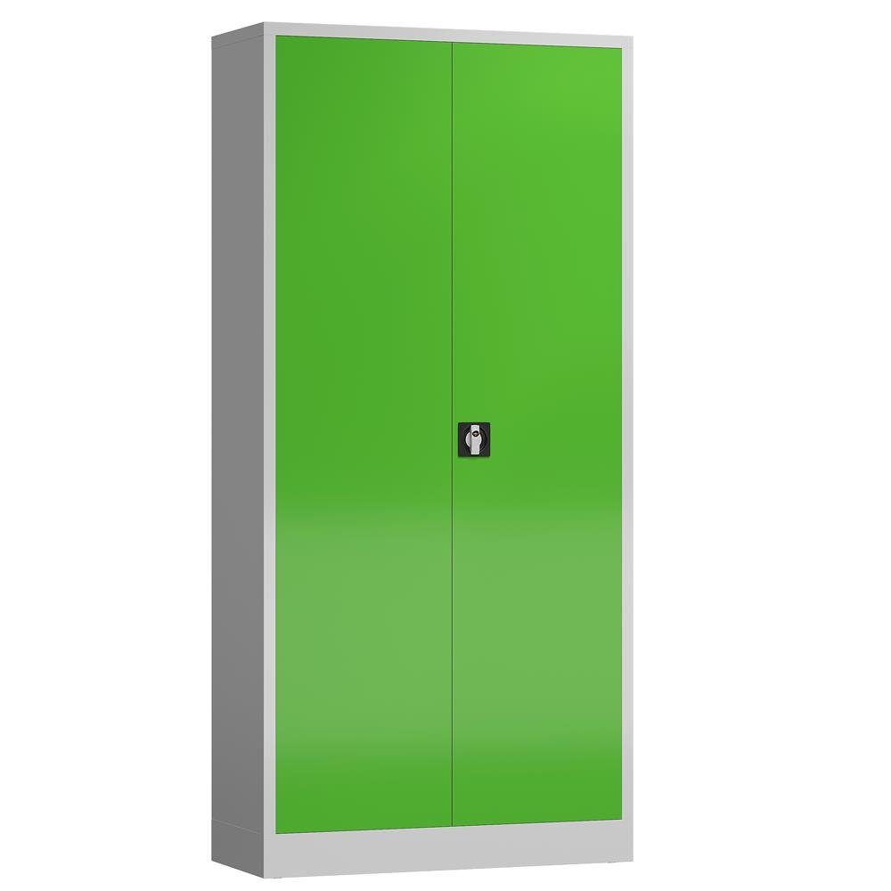 Steelboxx Mehrzweckschrank Aktenschrank Metallschrank abschließbar 4 Fachböden 194,5x92x42cm (1-St) Komplett montiert und verschweißt, keine Montage erforderlich