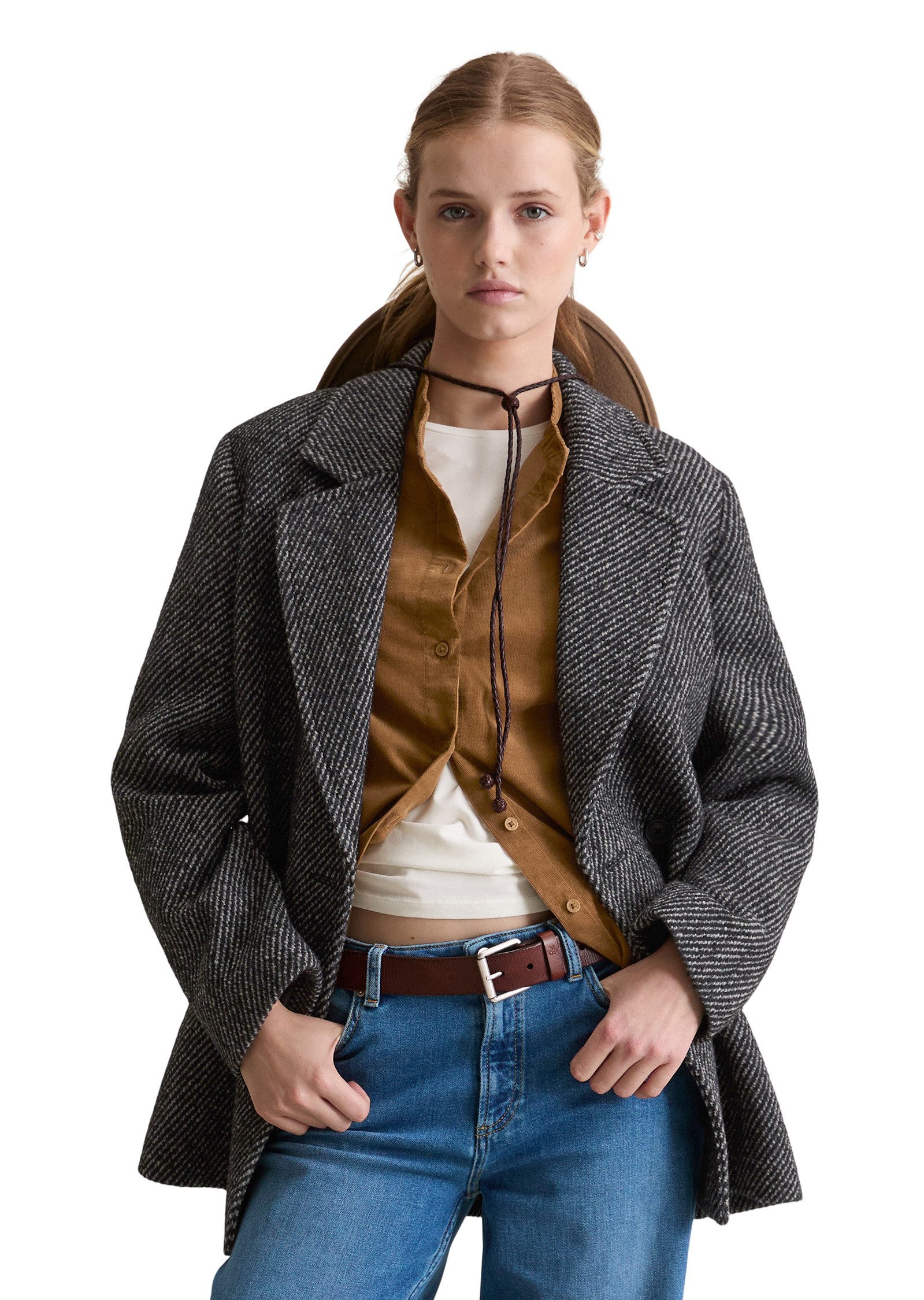 Marc O'Polo DENIM Kurzmantel aus Wolle-Mix günstig online kaufen