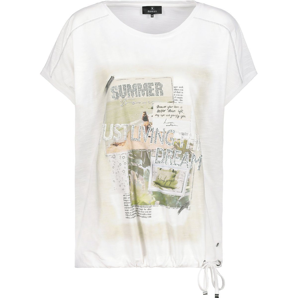 Statement Monari und Strass Print-Shirt mit