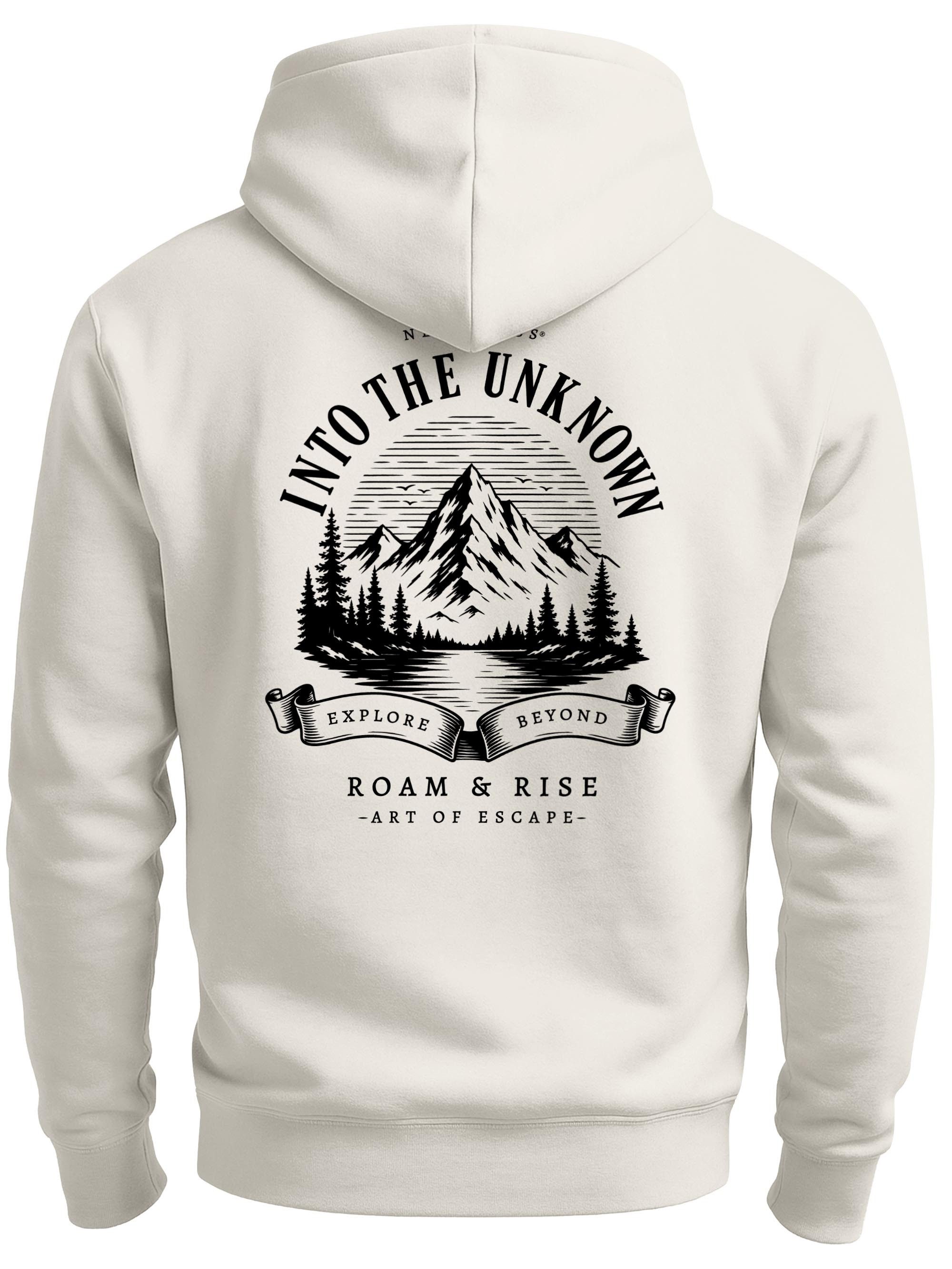Neverless Hoodie Herren Hoodie mit Into the Unknown-Rückenprint – Regular Fit
