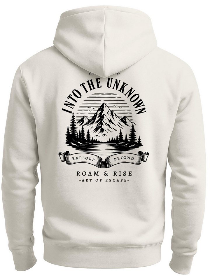 Neverless Hoodie Herren Hoodie mit Into the Unknown-Rückenprint – Regular Fit