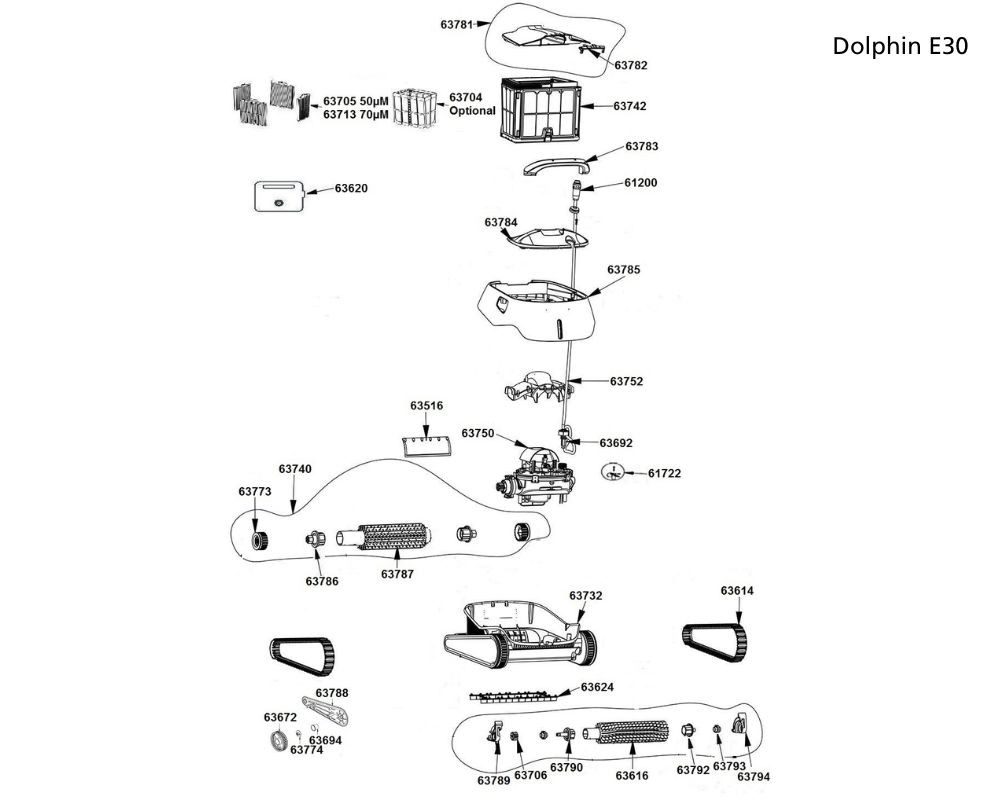 maytronics Poolbodensauger Dolphin E30 Poolroboter mit PVC Bürste