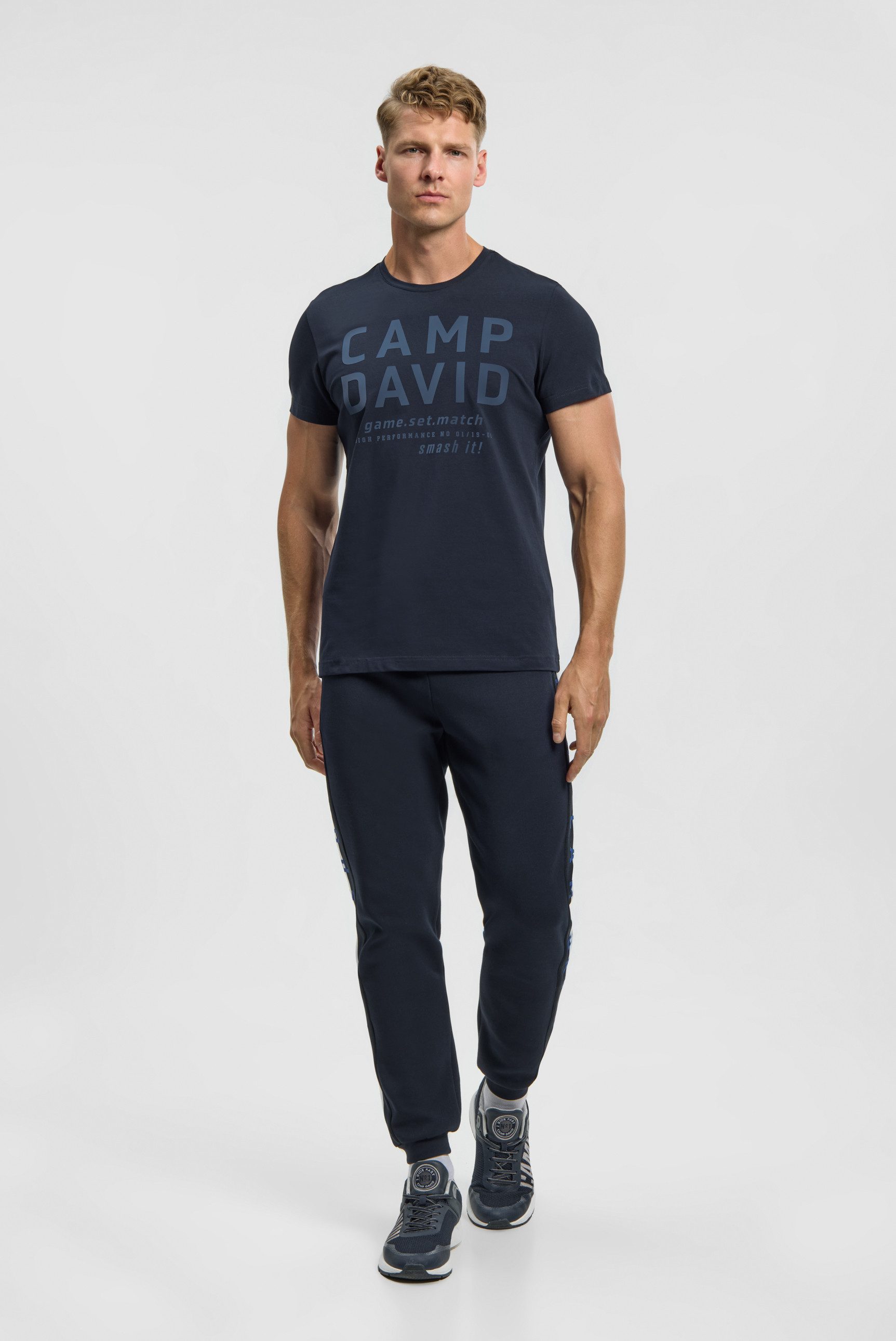 CAMP DAVID Rundhalsshirt mit Necktape