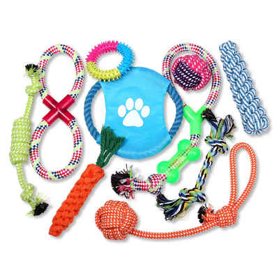 Schramm Tiertaue »Schramm® Hundespielzeug 10-teilig Kauspielzeug für Welpen & kleine Hunde interaktiv bunt Hunde Spielzeug Tauschspielzeug«