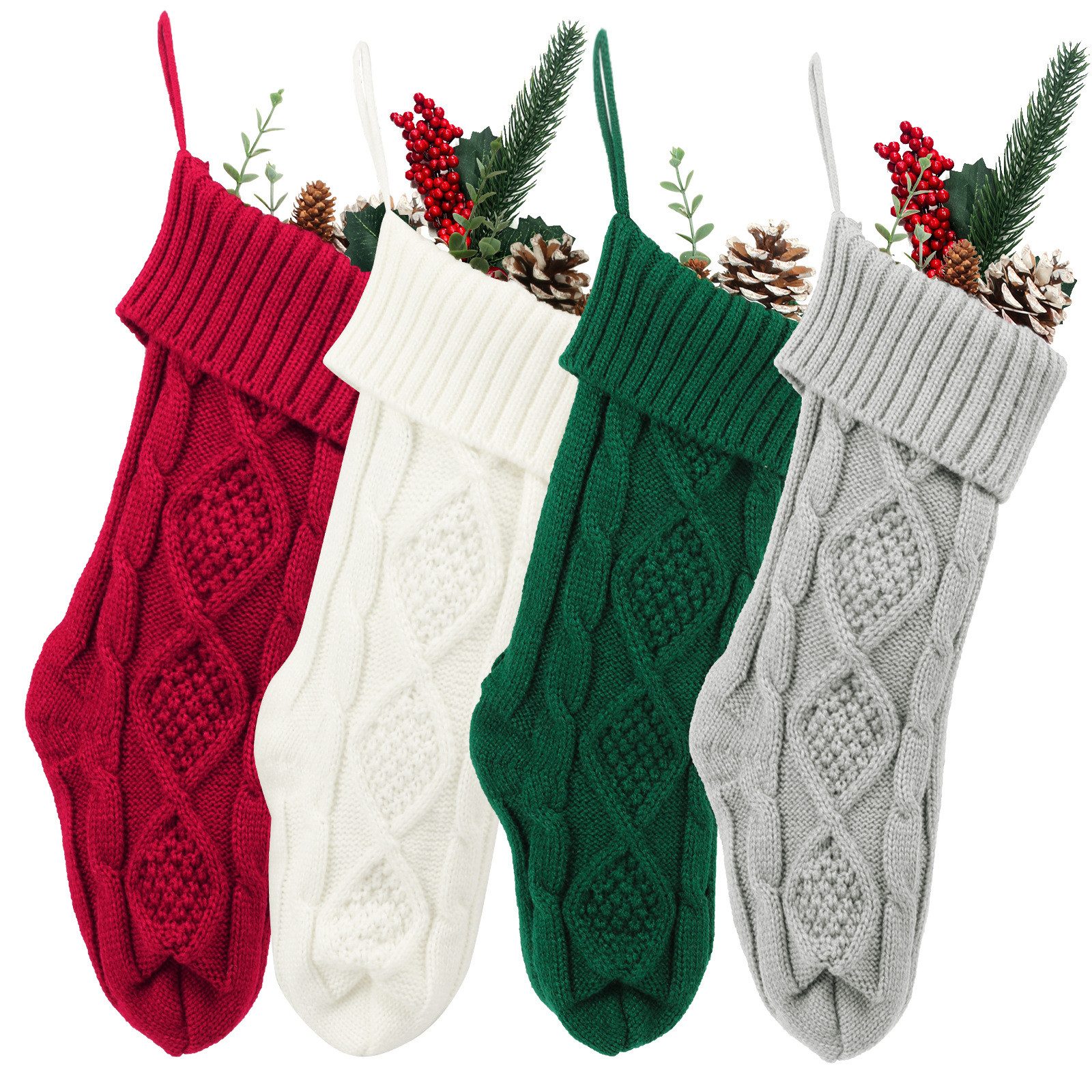 Coonoor Dekohänger 48cm Weihnachtsstrumpfe,Gestrickte Weihnachtssocken Kami günstig online kaufen