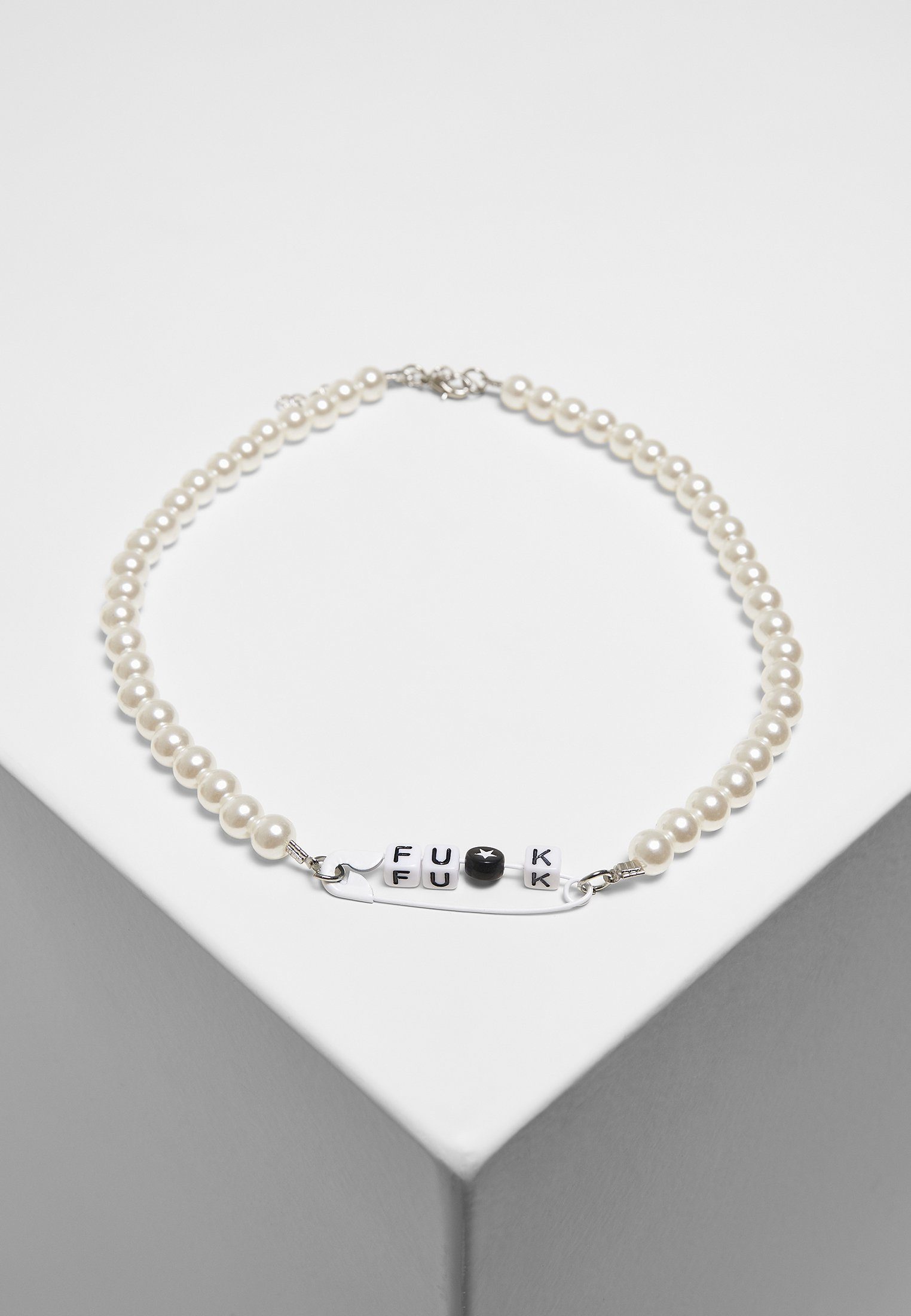 URBAN CLASSICS Edelstahlkette Accessoires Pearl Fuck Necklace | Armbänder