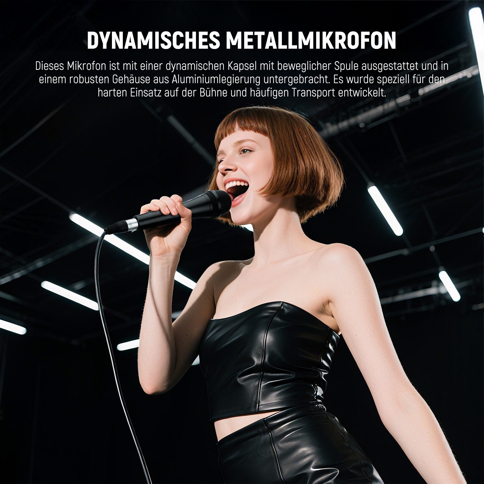 Neewer Mikrofon Dynamisches Nierenmikrofon, mit XLR-Stecker auf XLR-Buchse (Packung), für professionelles Pickup von Musikinstrumenten Stimme Rundfunk