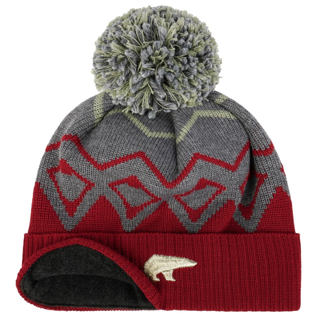 Eisbär Beanie (1-St) Strickmütze mit Umschlag, Made in Austria