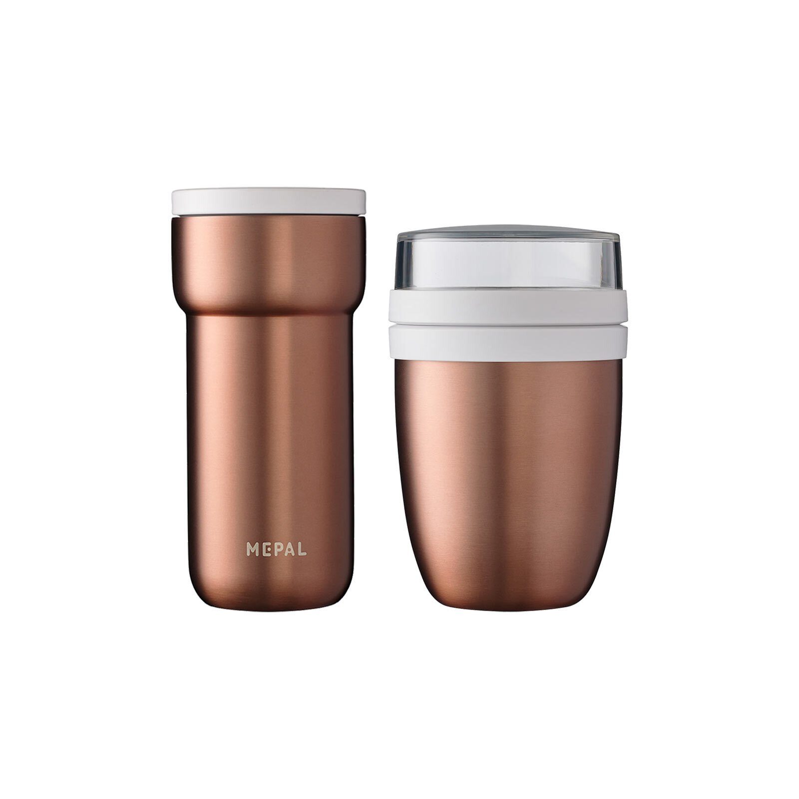 Mepal Thermobecher Ellipse Thermo-Lunchset 2er Set, Material-Mix roségold