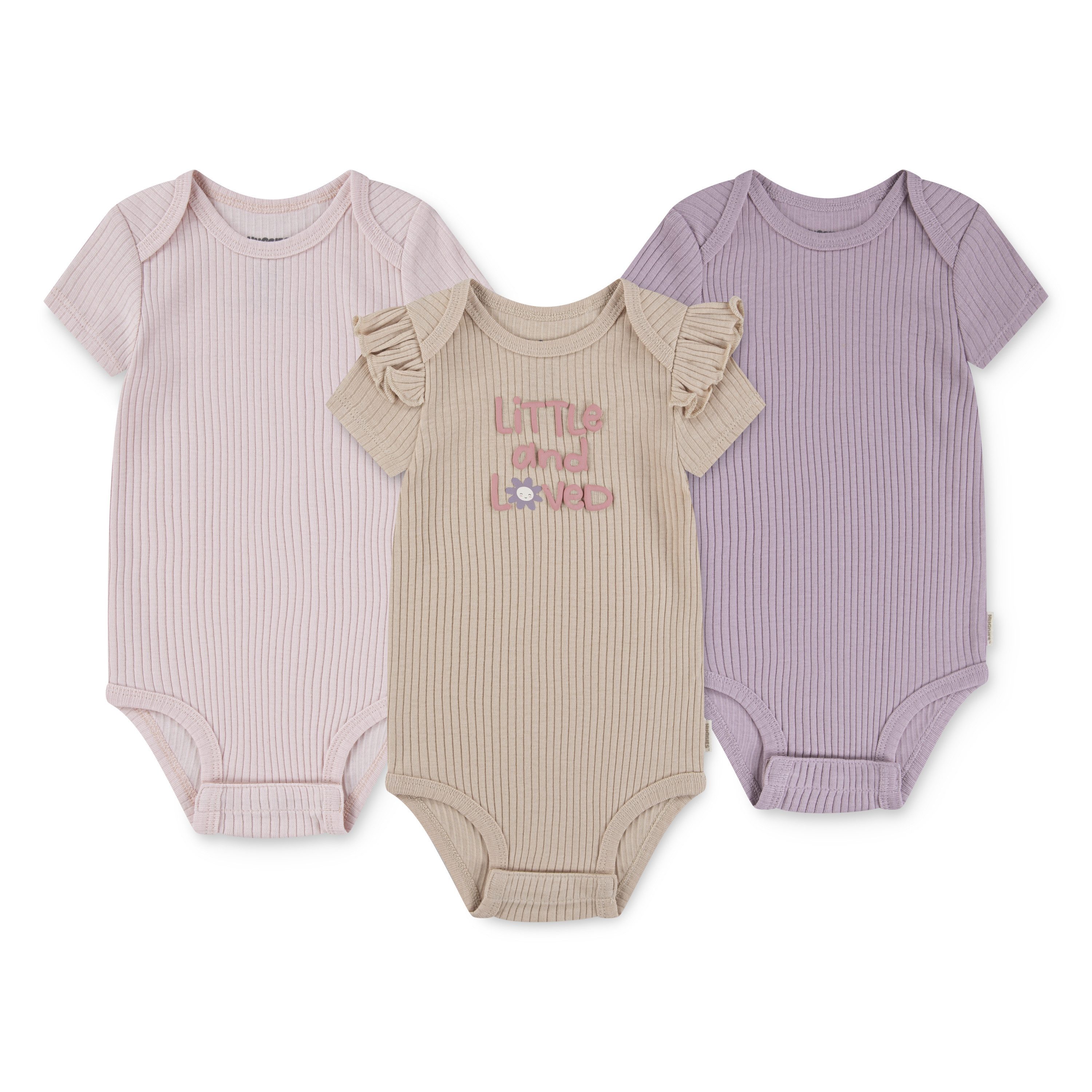 HUGGIES babywear Kurzarmbody HUGG 3PK BODYSUIT (Packung, 3-tlg) aus Baumwolle