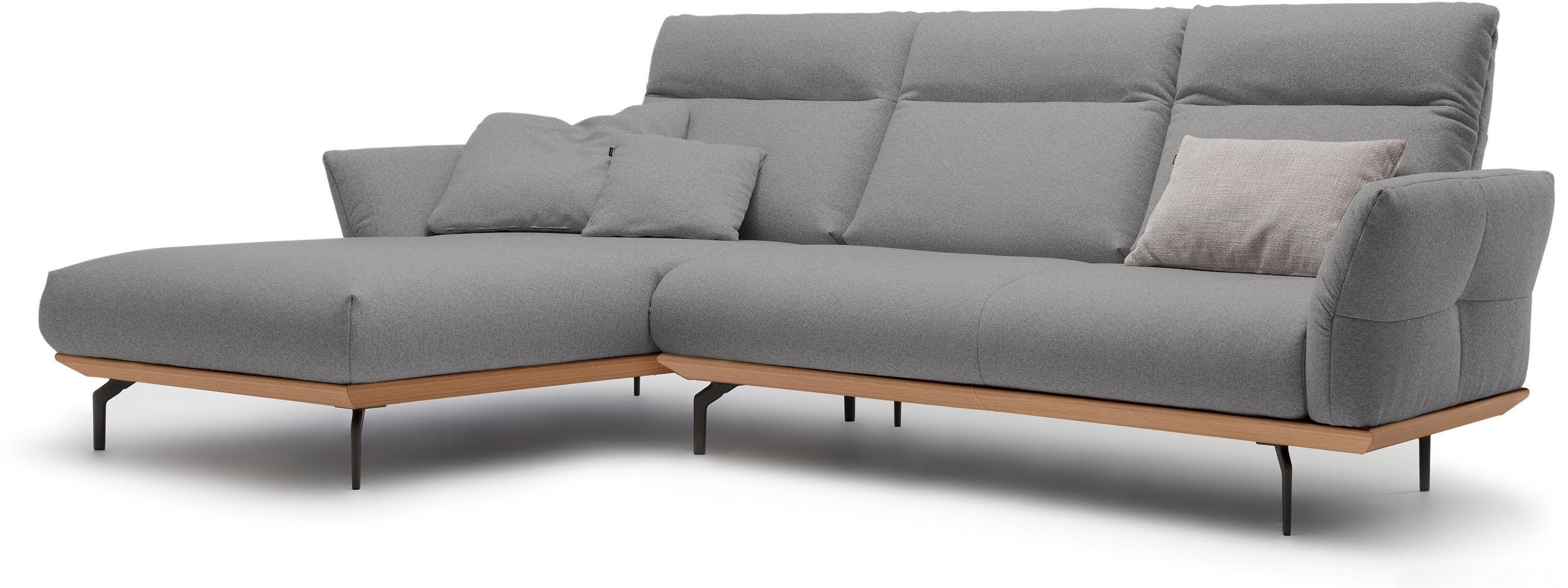 sofa hülsta in Breite Alugussfüße hs.460, cm Sockel umbragrau, 298 Eiche, in Ecksofa
