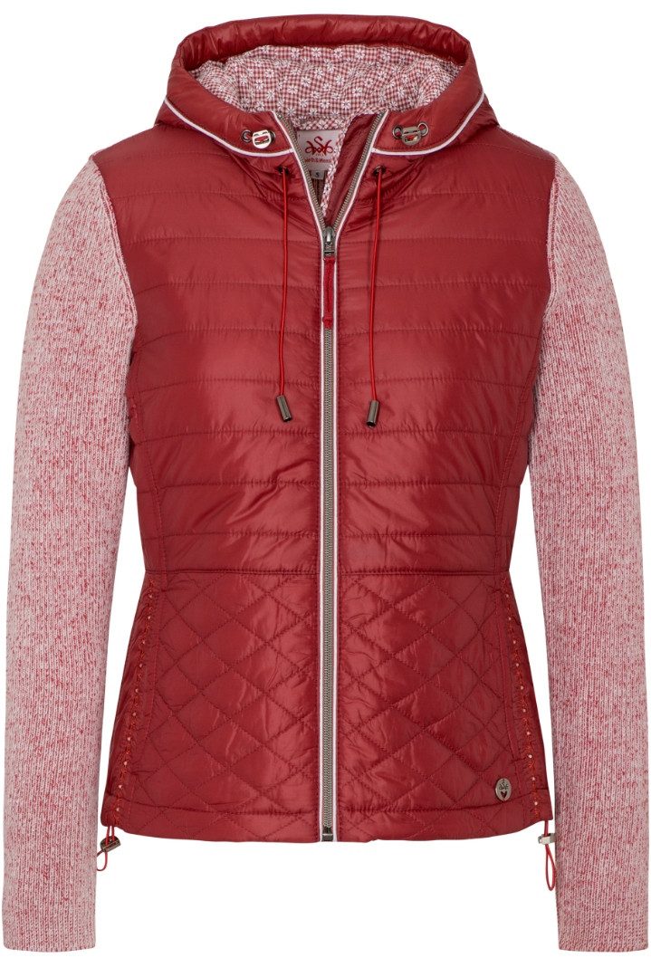 Spieth & Wensky Outdoorbluse Outdoorjacke Damen - ALLEGRA - dunkelrot/melange, schwarz/melange