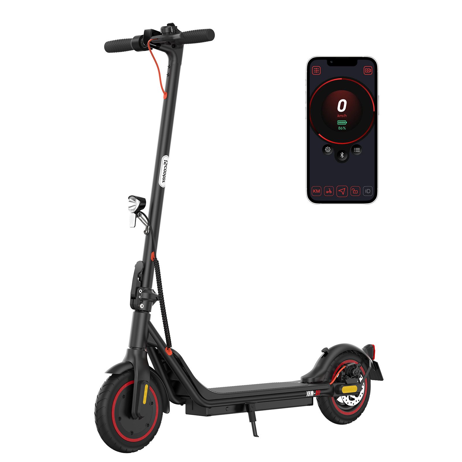 iscooter E-Scooter mit Straßenzulassung 10 Zoll Luftreifen,500W, (1 tlg), 20km/h,Mit 13 kg extrem leicht
