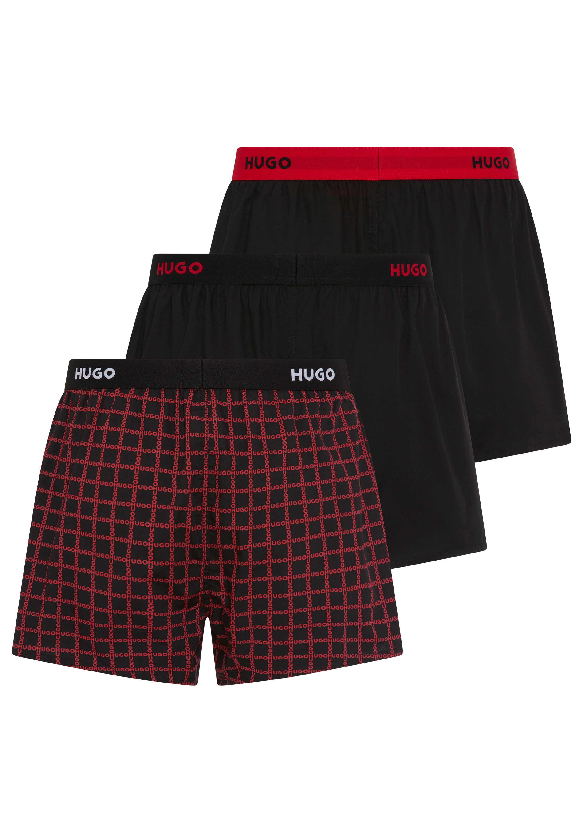 HUGO Webboxer WOVEN BOXER TR (Packung, 3-St., 3er-Pack) Webboxer mit HUGO S günstig online kaufen