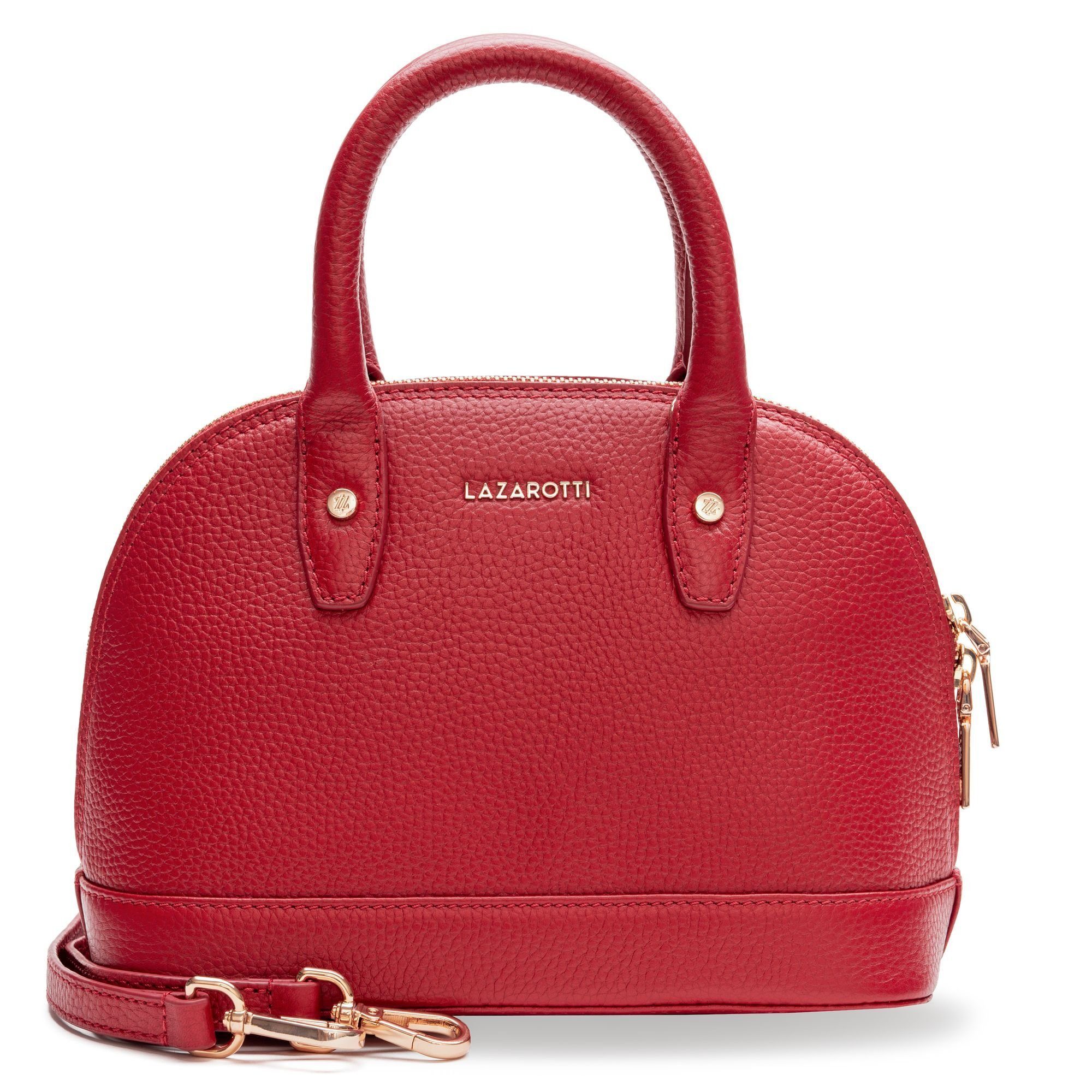 Henkeltasche Lazarotti Bologna red Leather, Leder 2