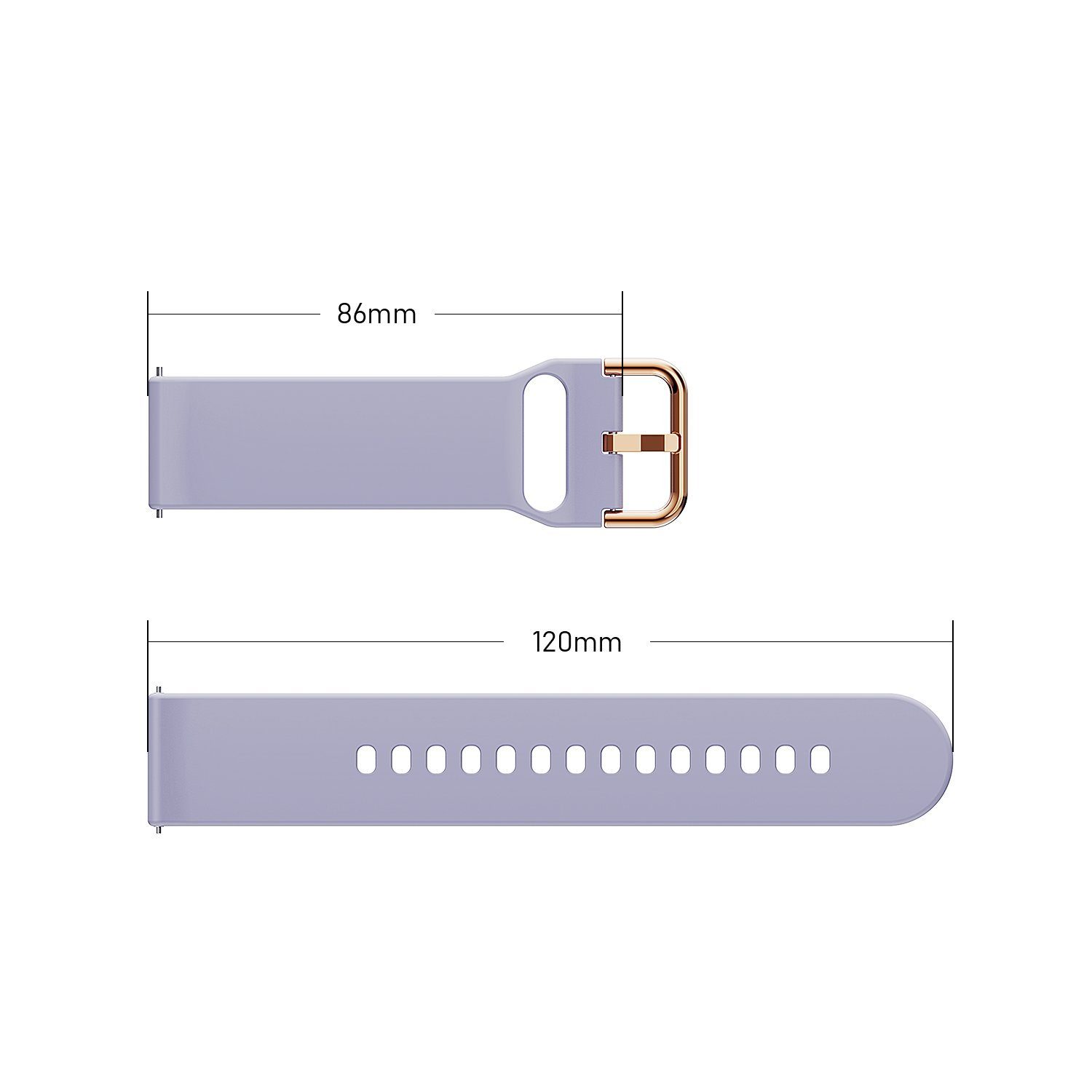 22mm für Uhr), Smartwatch(Artikel-Nr. Zubehör Smartwatch Uhrenarmbänder Lila Kompatibel Mutoy S0S3Z023JVCP2) Smartwatch-Armband Ersatzarmband(Keine Armband mit