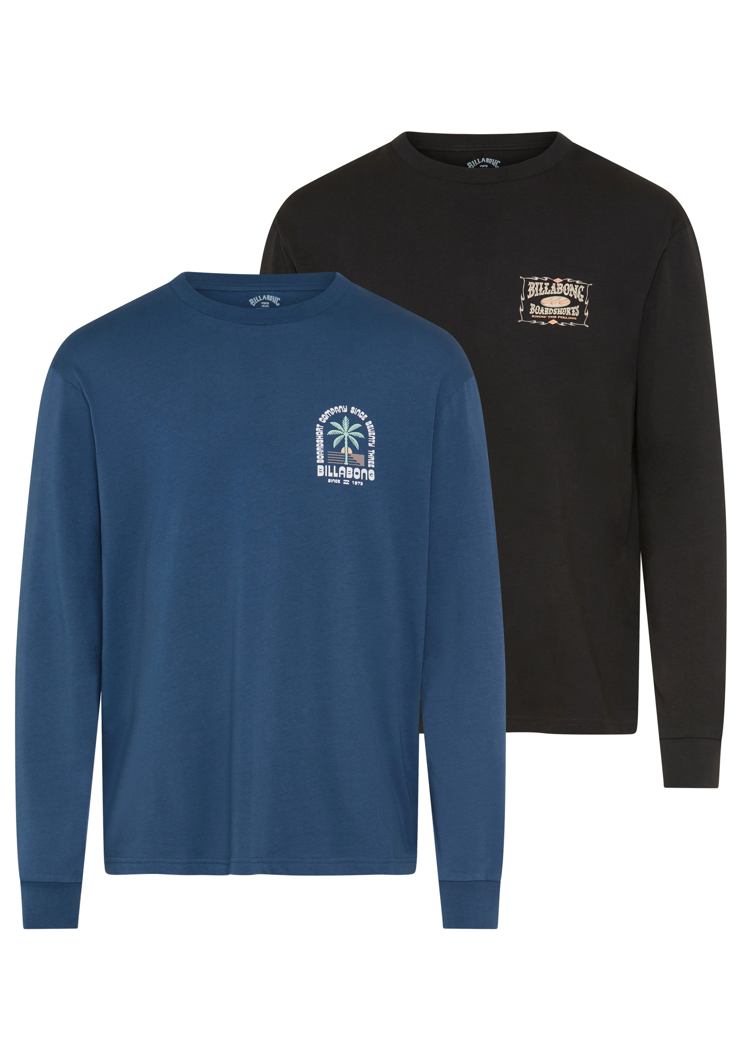 Billabong Langarmshirt PORTAL DOUBLEPACK (2-tlg) Doppelpack mit 2 Langarmshirts, langärmelige Ausführung