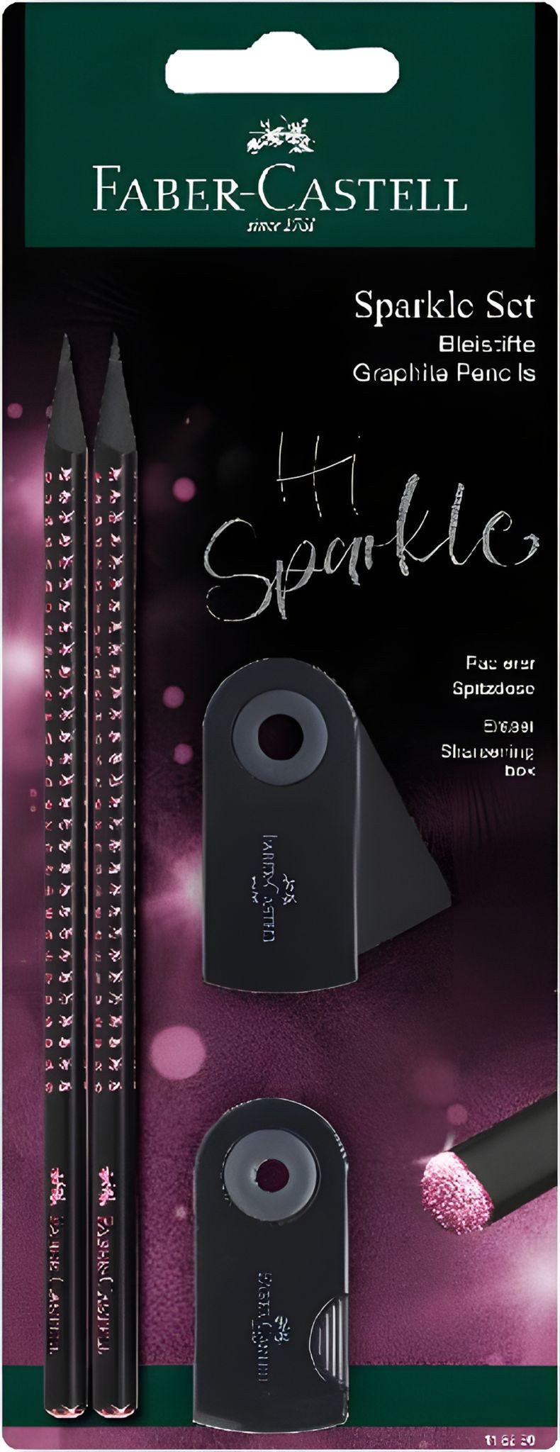 Faber-Castell Bleistift Faber Castell Bleistiftset Sparkle 2 Bleist B Rad+Sp rose