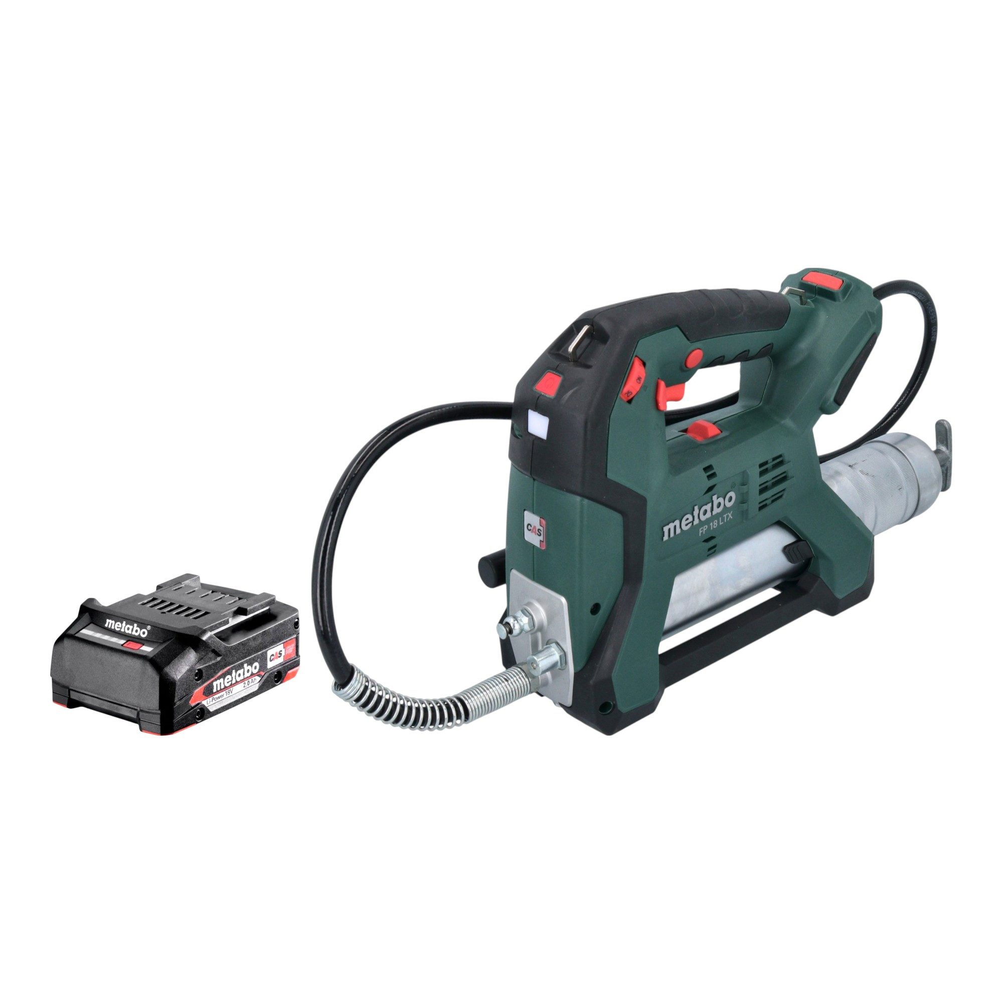 metabo Werkstattpresse FP 18 LTX Akku Fettpresse 18 V 690 bar + 1x Akku 2,0 Ah