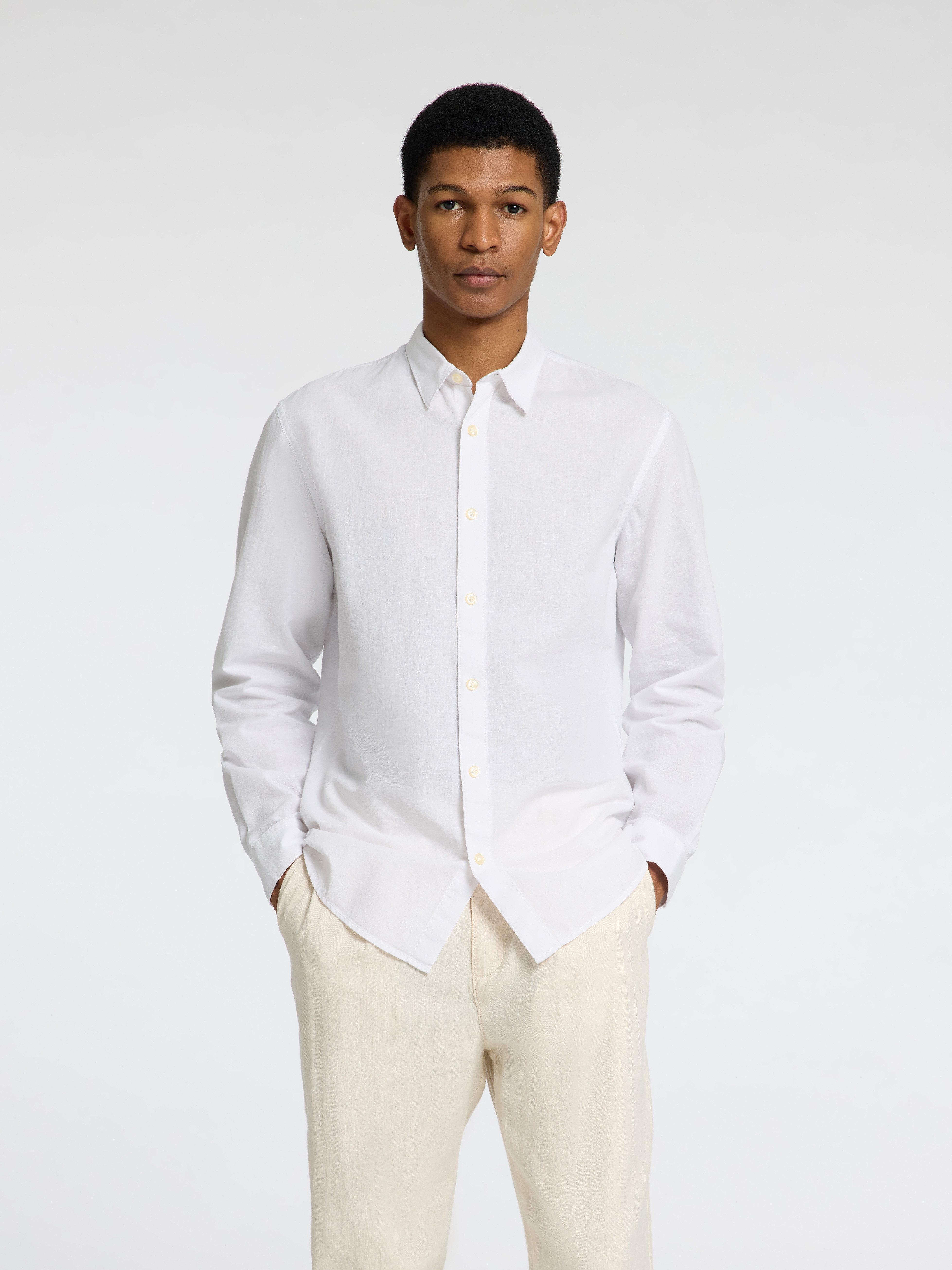 Selected Leinenhemd SLHSLIMNEW-LINEN SHIRT LS NOOS unifarben günstig online kaufen