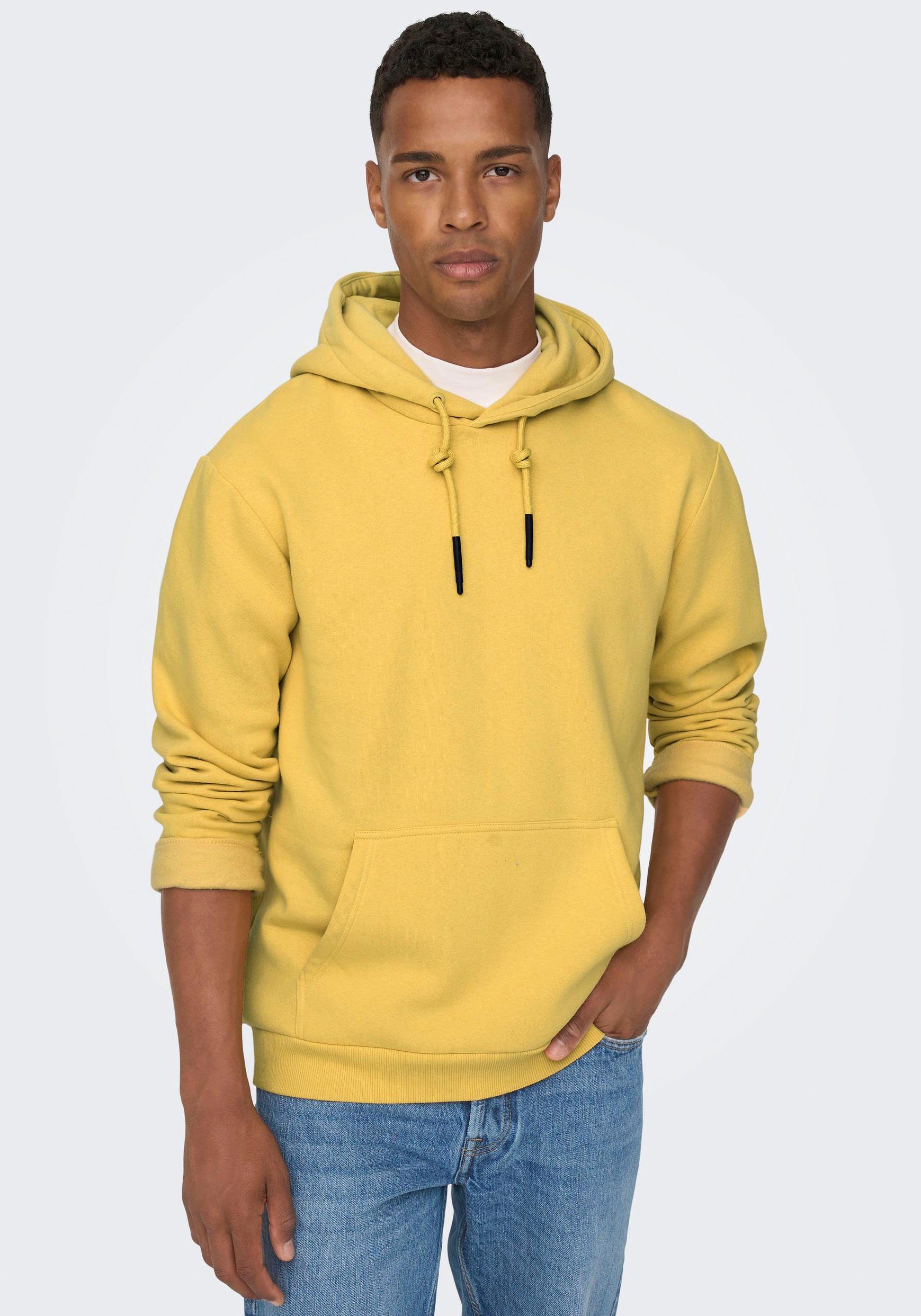 ONLY & SONS Kapuzensweatshirt CERES LIFE HOODIE SWEAT ochre