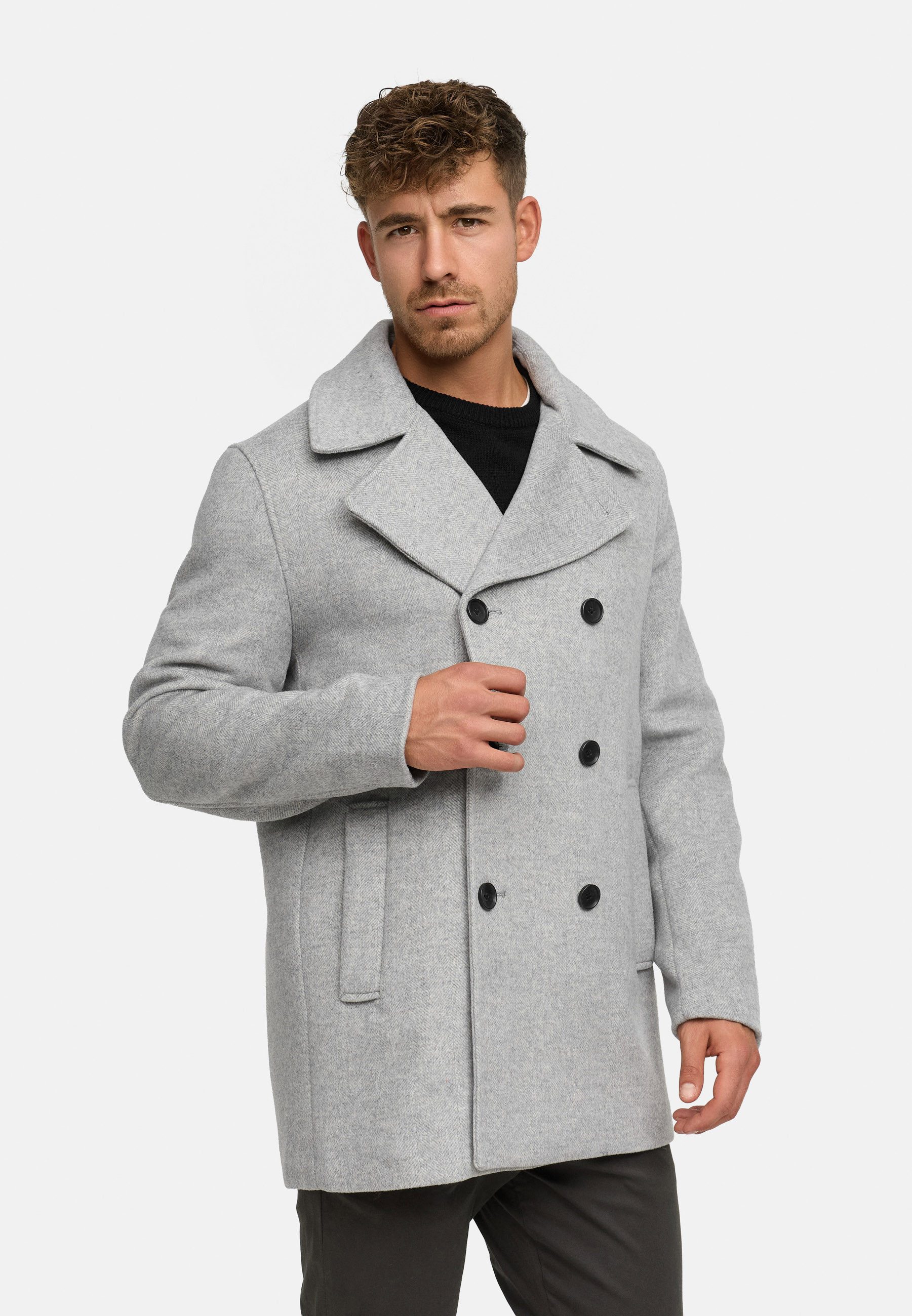 INDICODE Wollmantel Herren INParade Winter Mantel Herrenmantel Herrenmantel mit Wollanteil – Bild 3 von 5