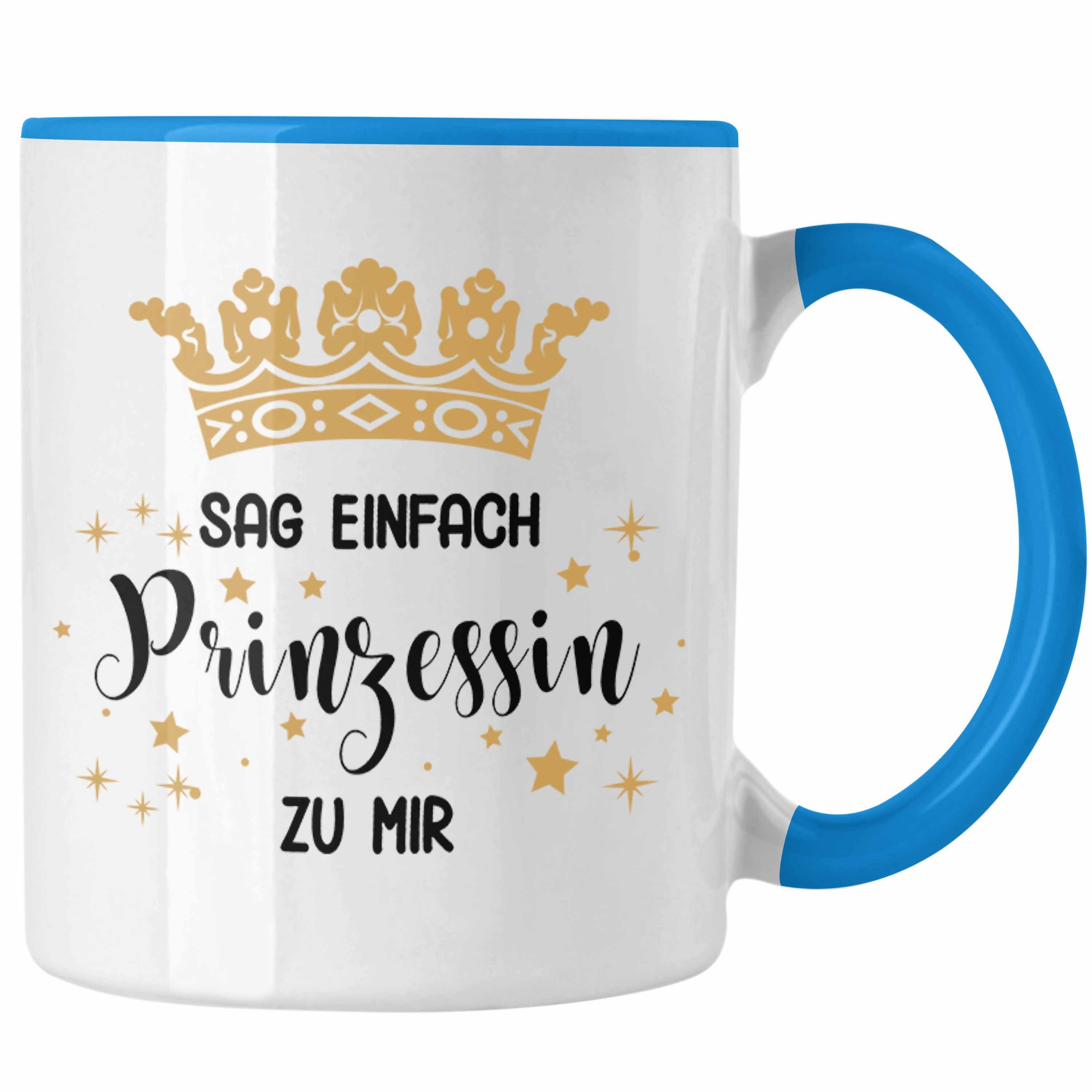 Geschenkiee Prinzessin Tochter Mädchen Blau Spruch - Geburtstag Trendation Jugendliche Trendation Lustiger Lustig Tasse Geschenk Tasse