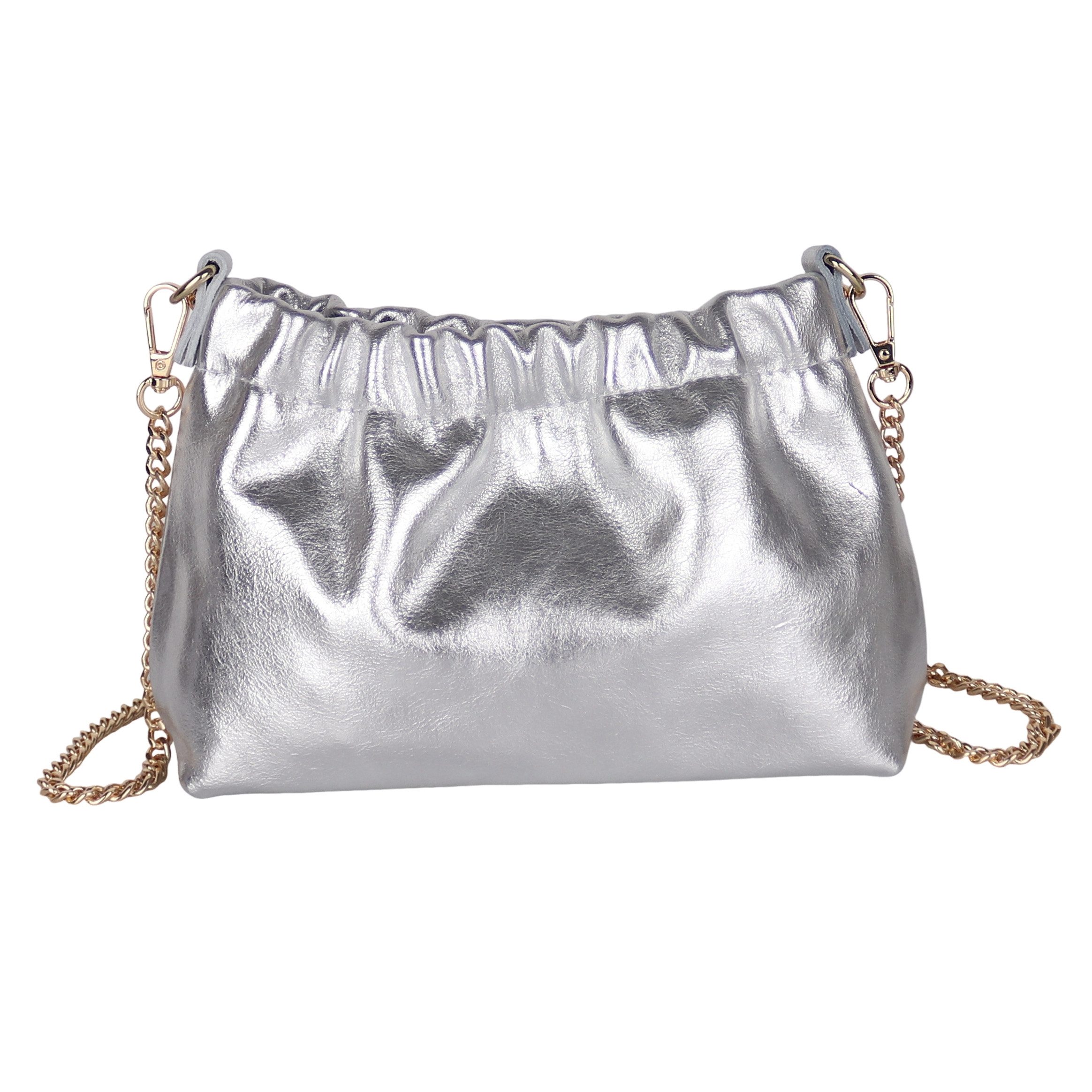MIRROSI Umhängetasche Damen Crossbody Bag, Echtleder Made In Italy, ca. 25x15x7cm